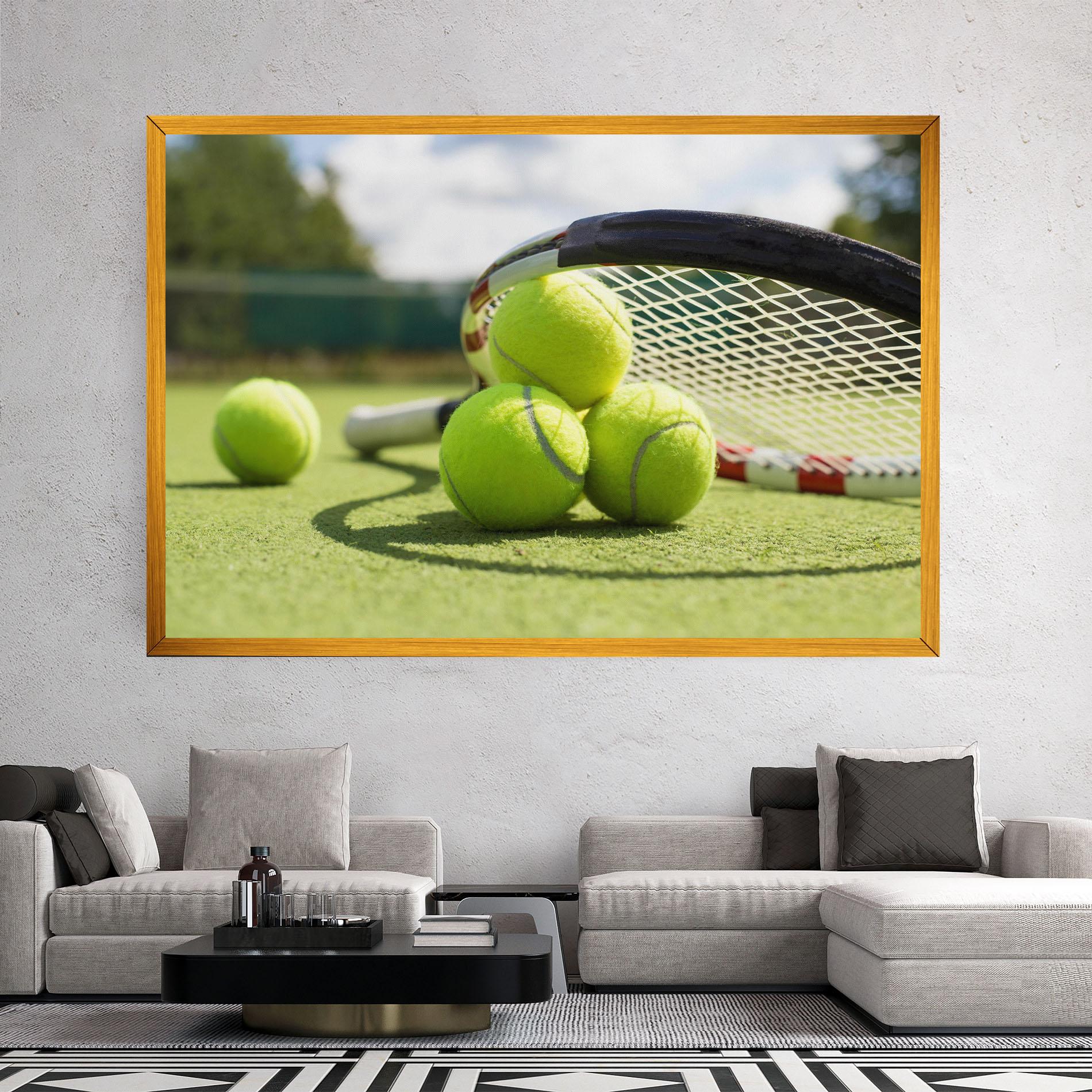 Картина на платно Grass Tennis Balls mockup 2