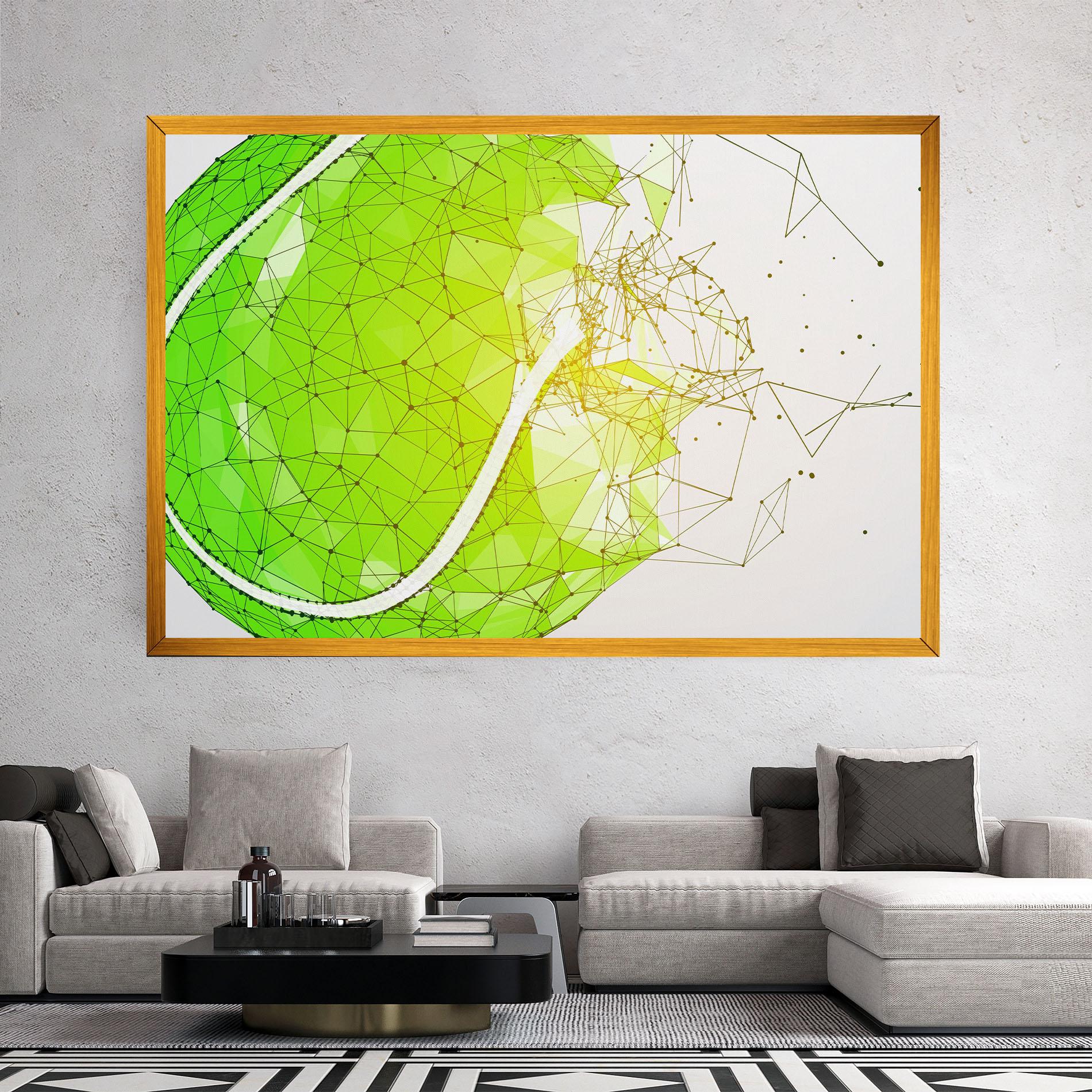 Картина на платно Green Line Tennis mockup 2