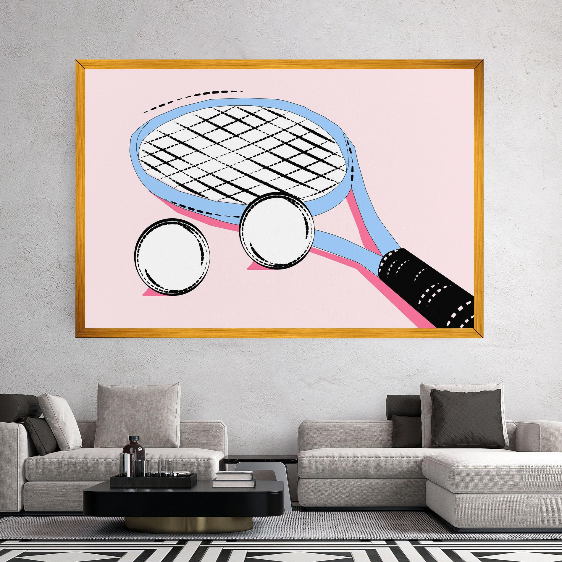 Картина на платно Pink Tennis mockup 2