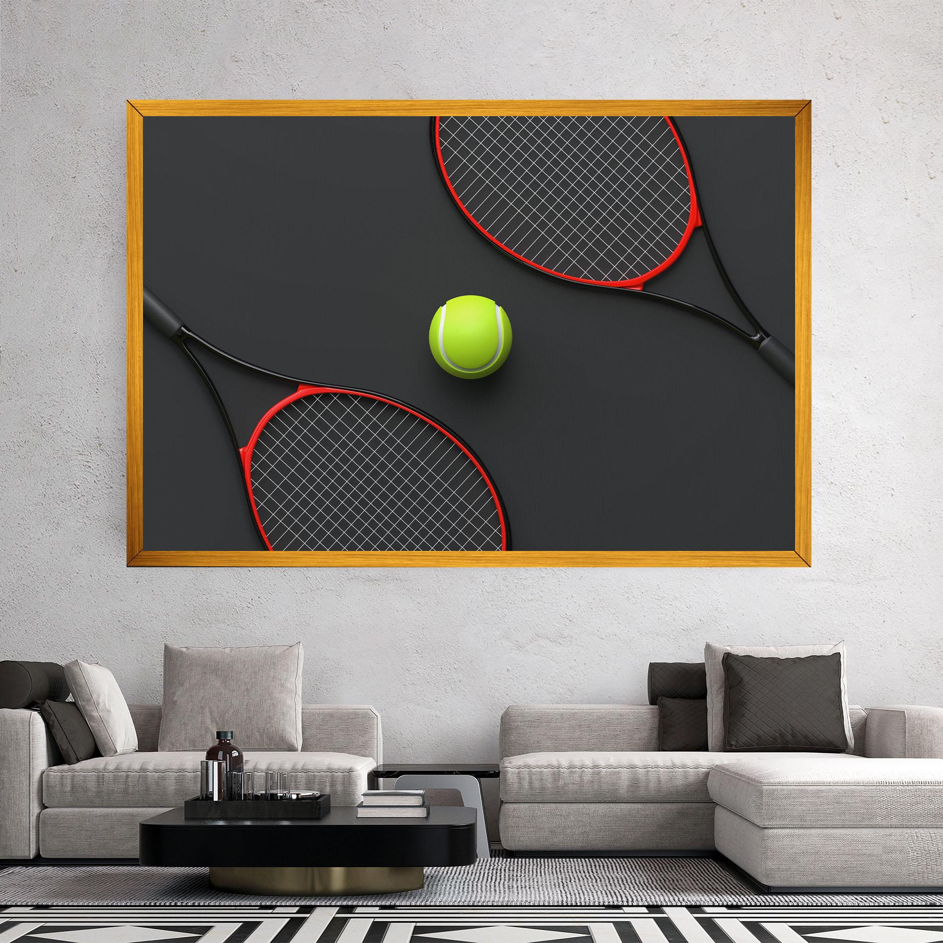 Картина на платно Red Tennis Rackets mockup 2