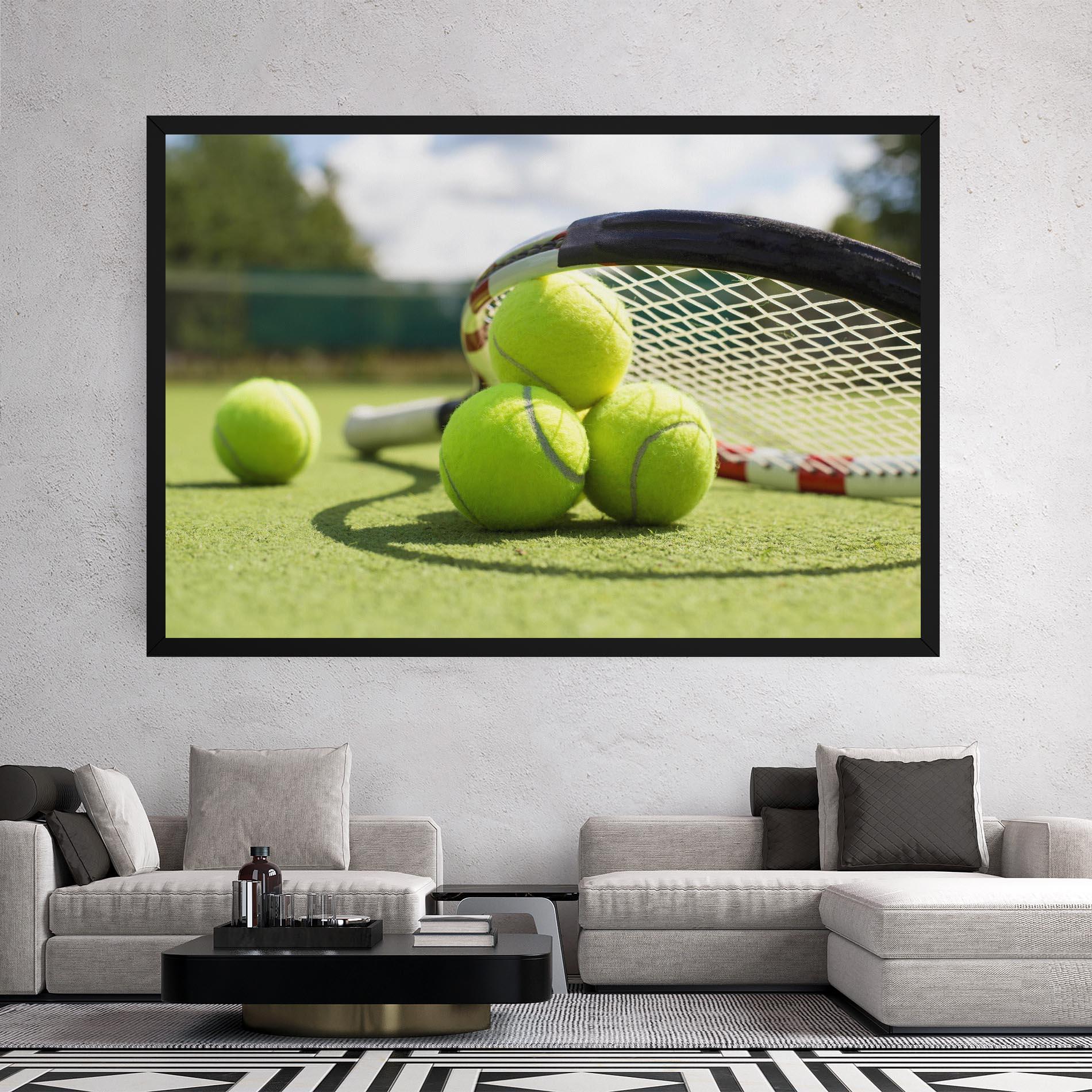Картина на платно Grass Tennis Balls mockup 2