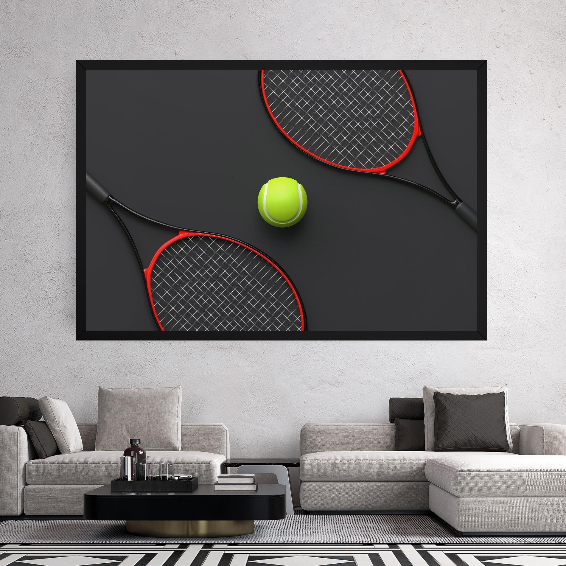 Картина на платно Red Tennis Rackets mockup 2