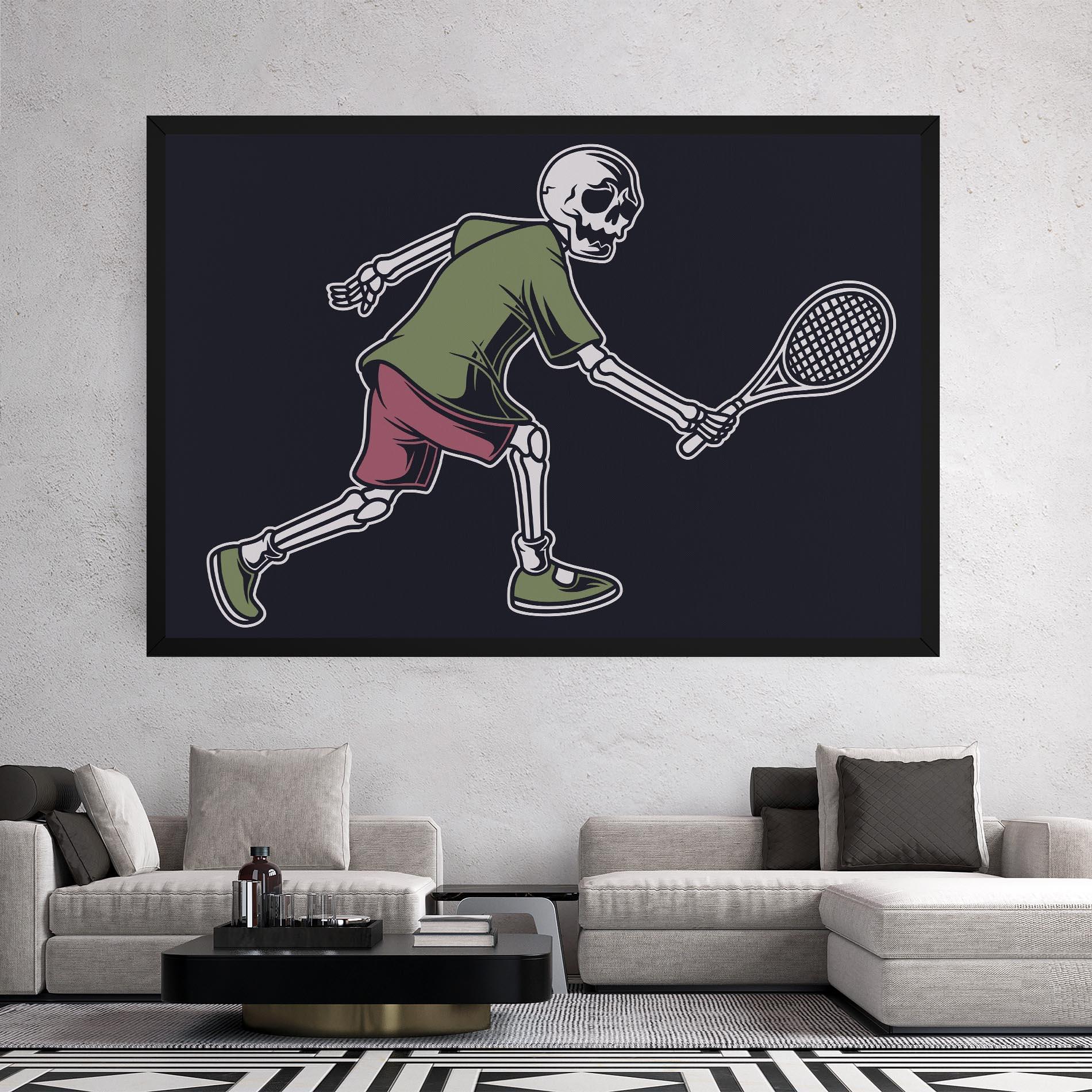 Картина на платно Skull Tennis mockup 2