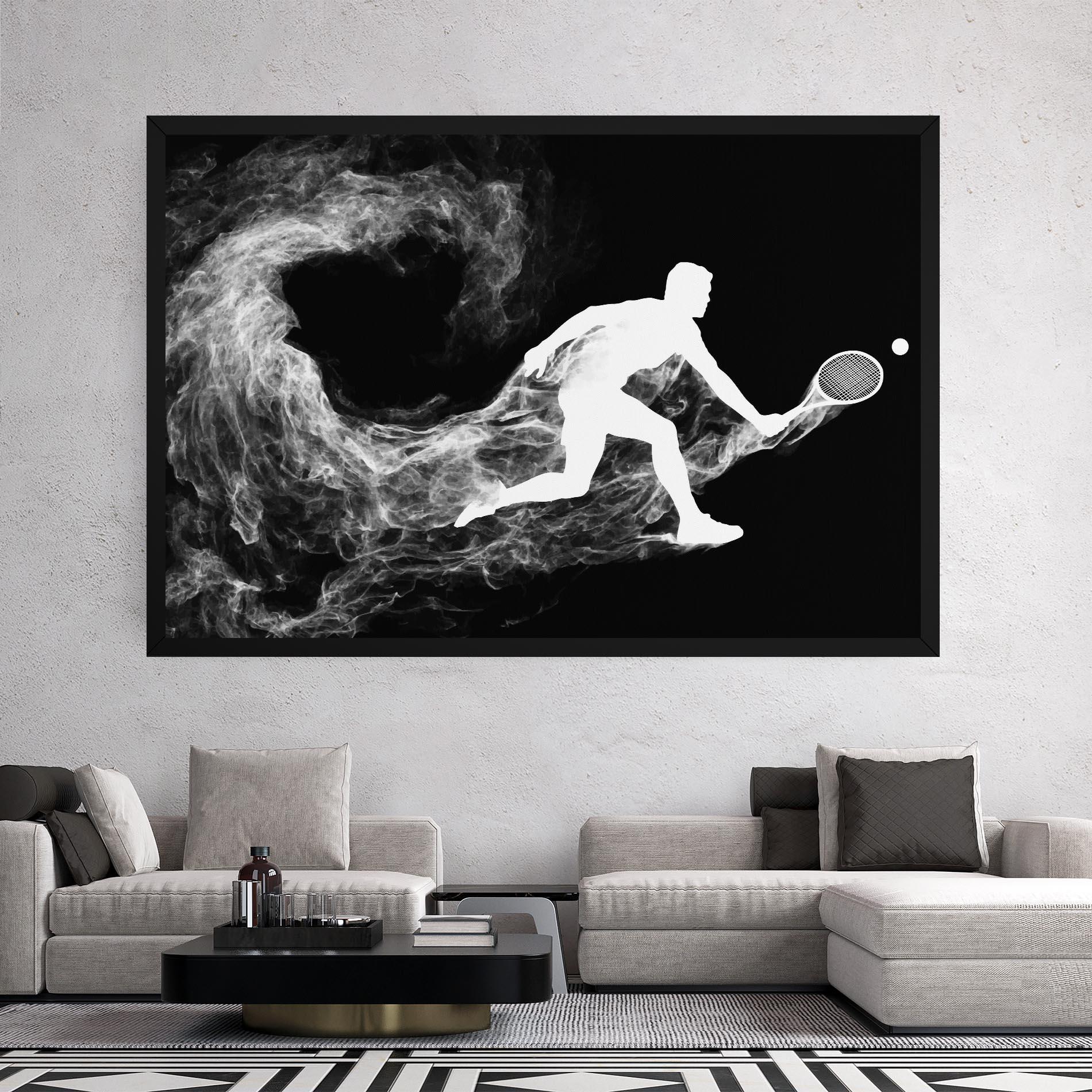 Картина на платно Tennis White Smoke mockup 2