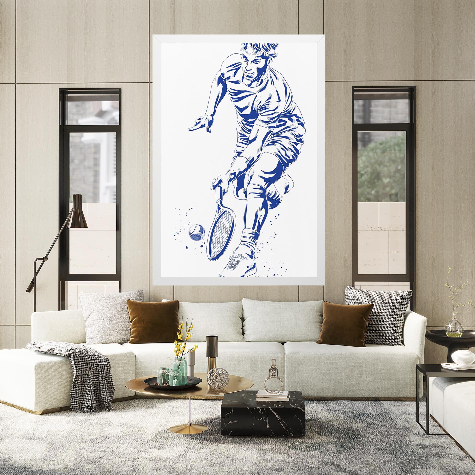 Картина на платно Blue Tennis mockup 2