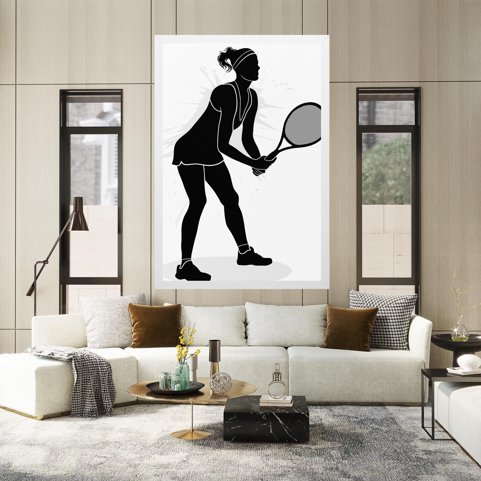 Female Tennis Player mockup 2