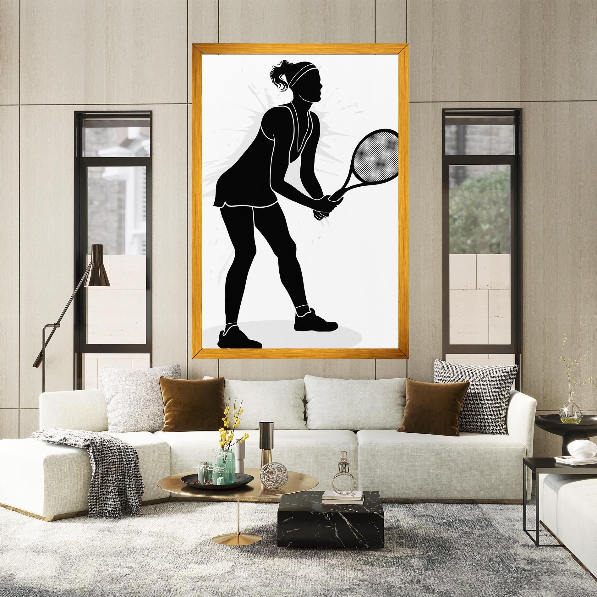 Female Tennis Player mockup 2