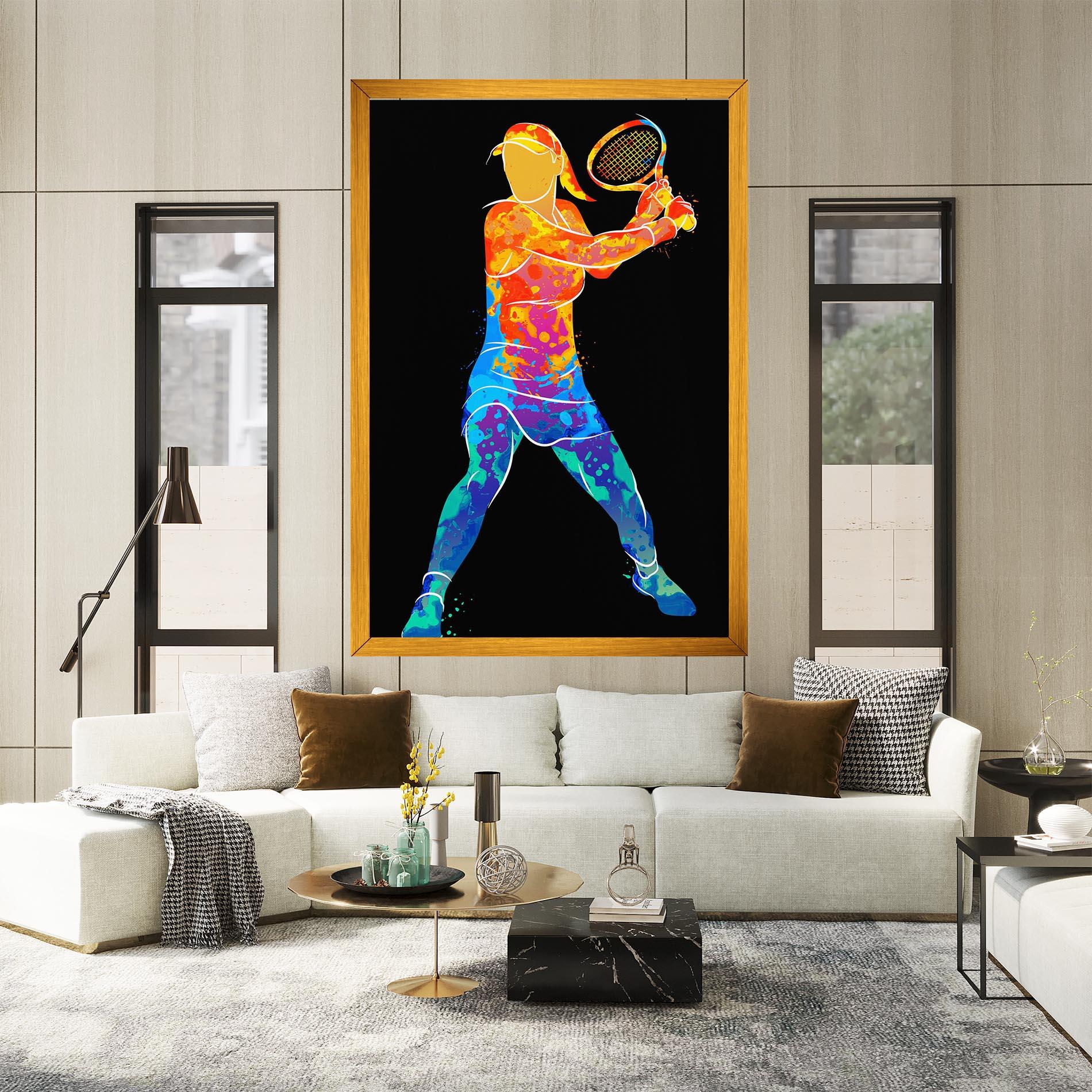 Картина на платно Green Orange Tennis mockup 2