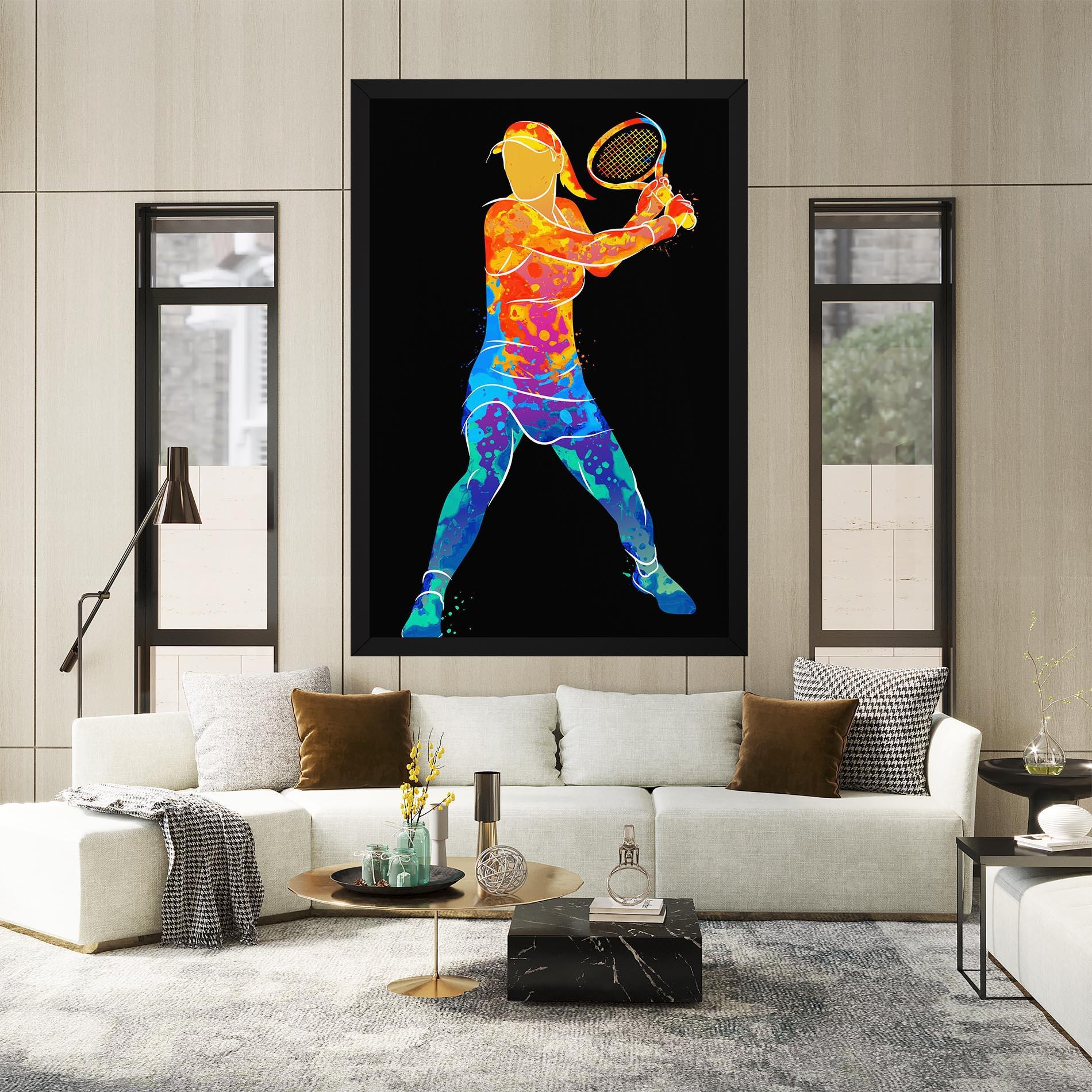 Картина на платно Green Orange Tennis mockup 2