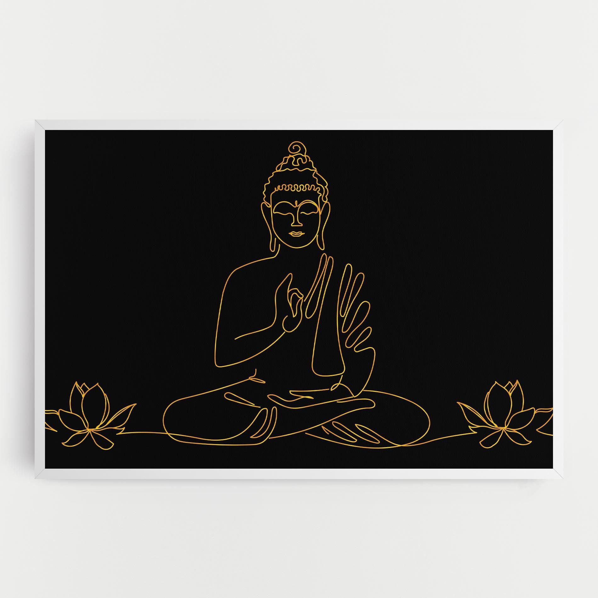 Buddha Gold Line mockup 0