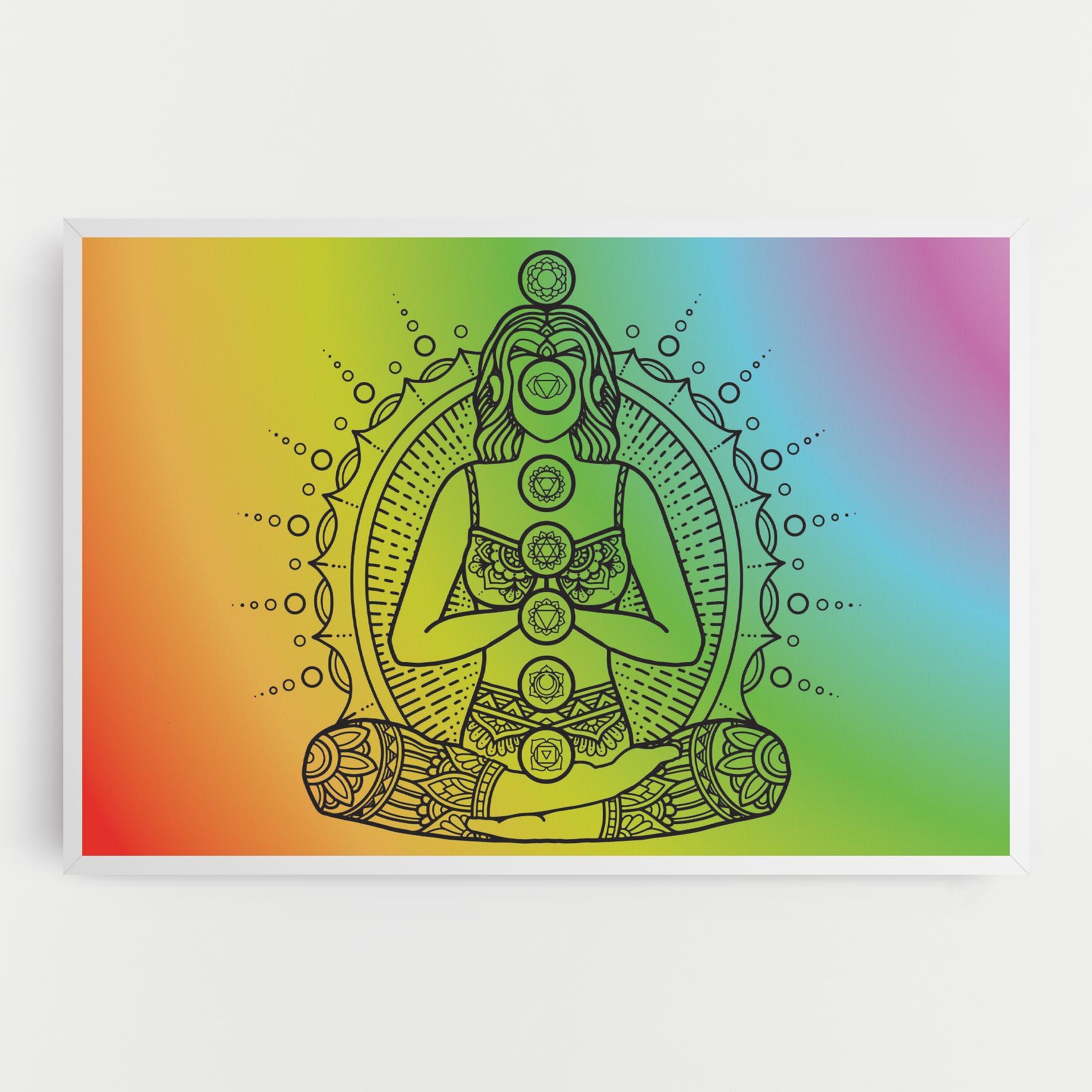 Картина на платно Girl Meditation mockup 0