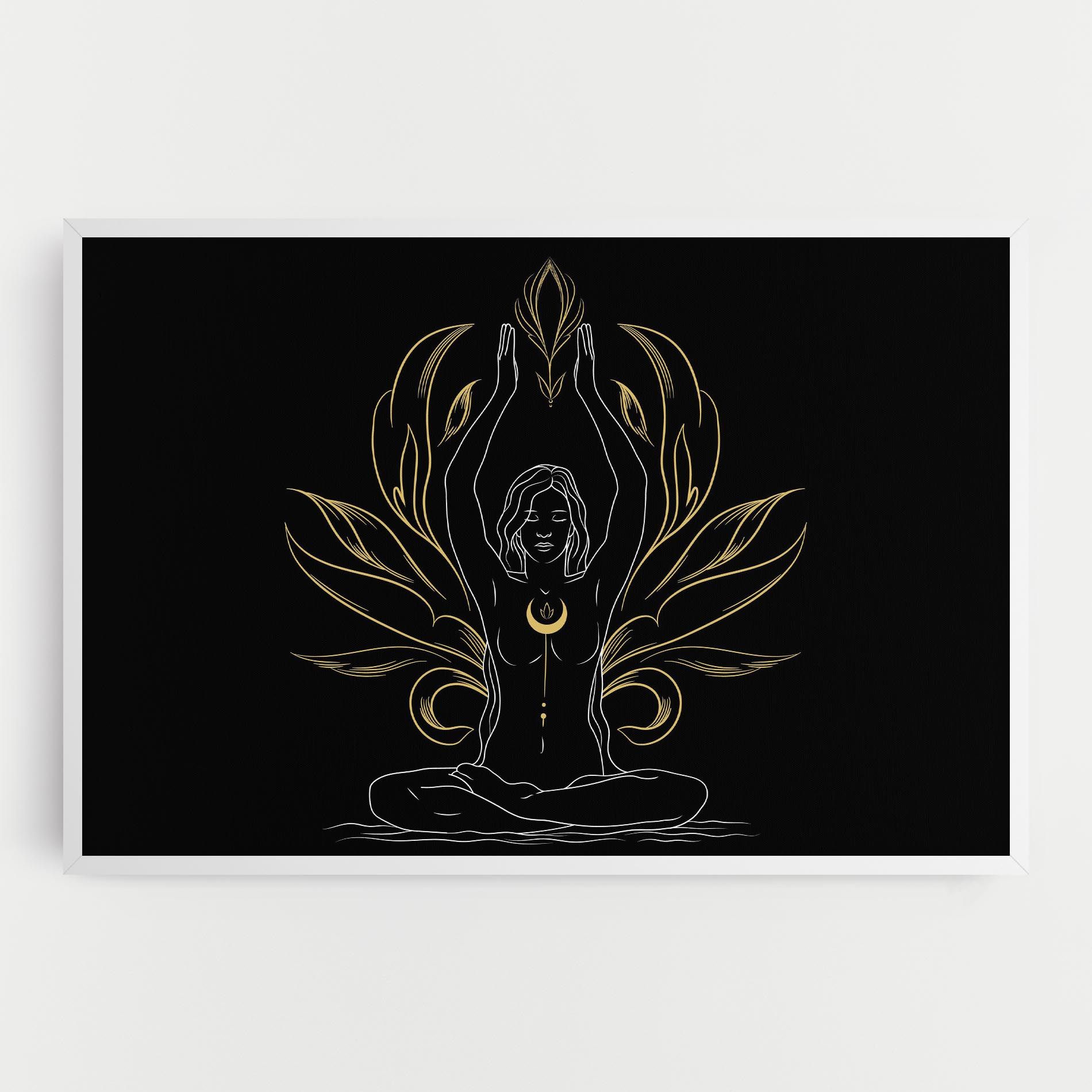 Gold Yoga Pose mockup 0