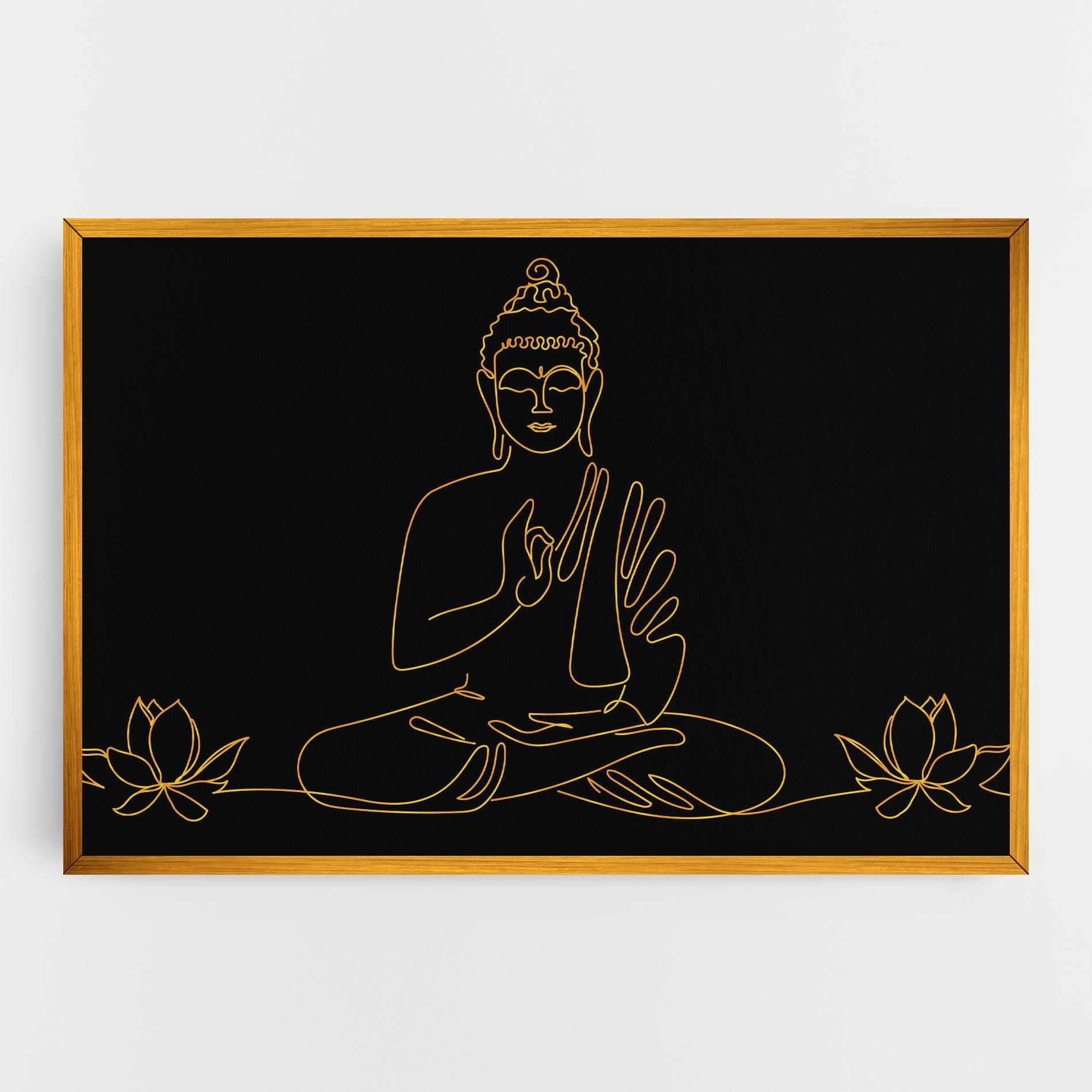 Buddha Gold Line mockup 0