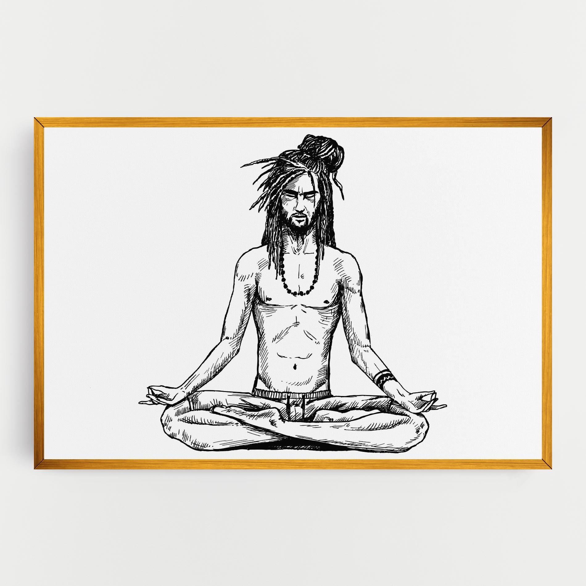 Картина на платно Focused Meditation mockup 0