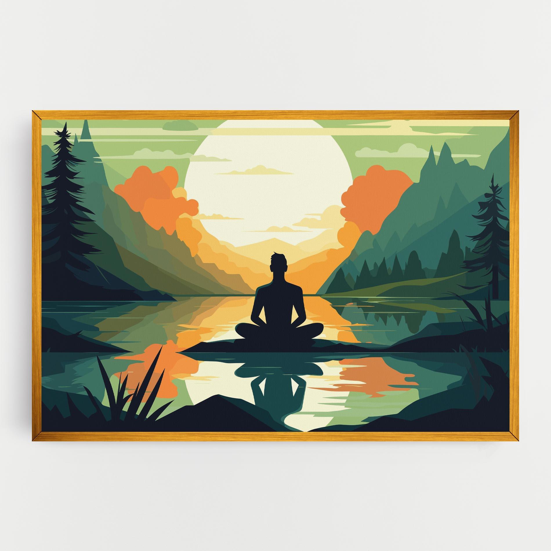 Картина на платно Forest Yoga mockup 0