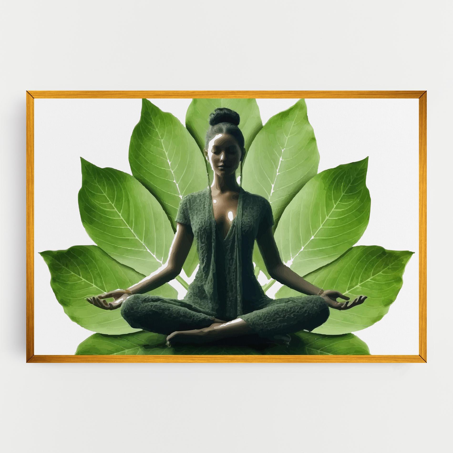 Картина на платно Leaf Yoga mockup 0