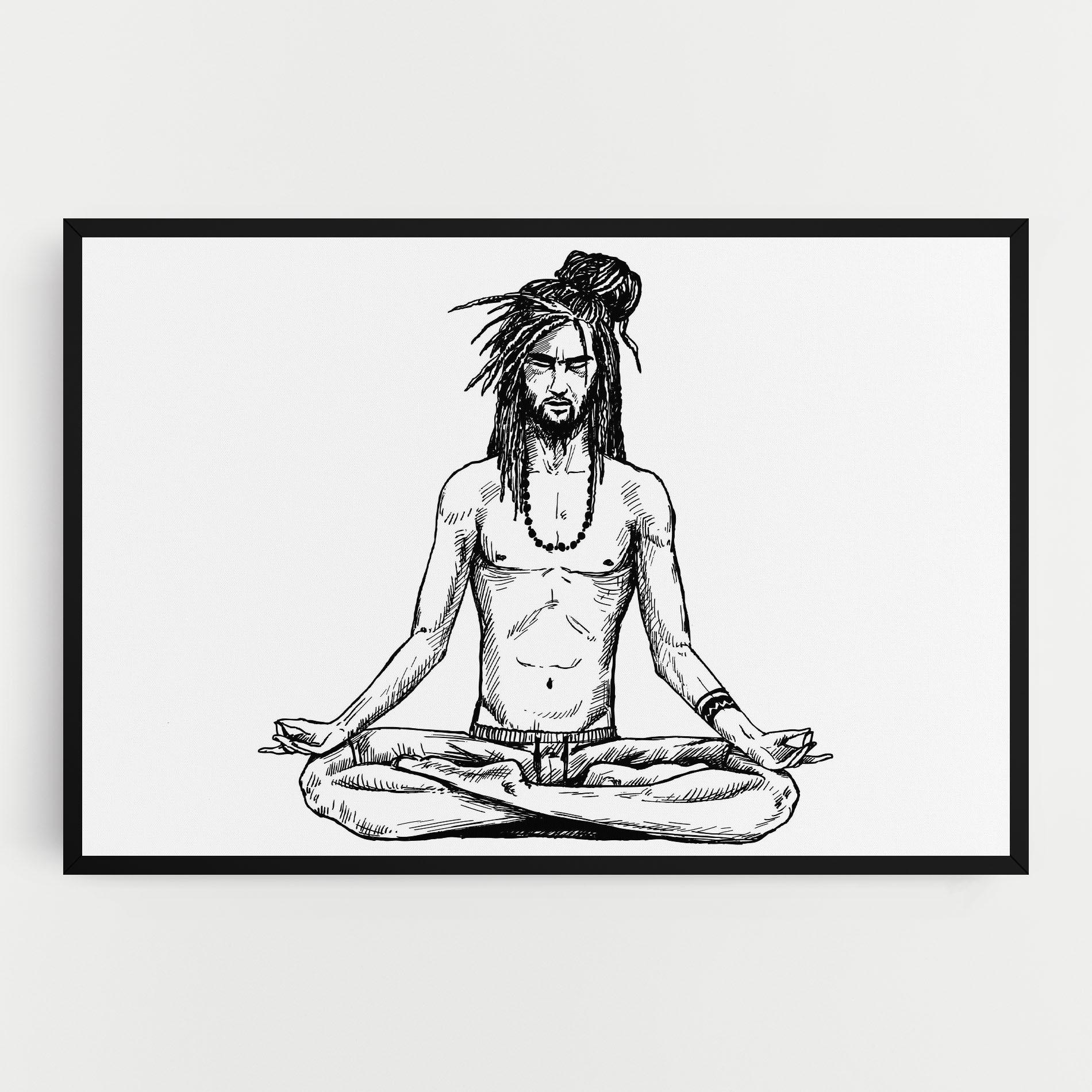 Картина на платно Focused Meditation mockup 0