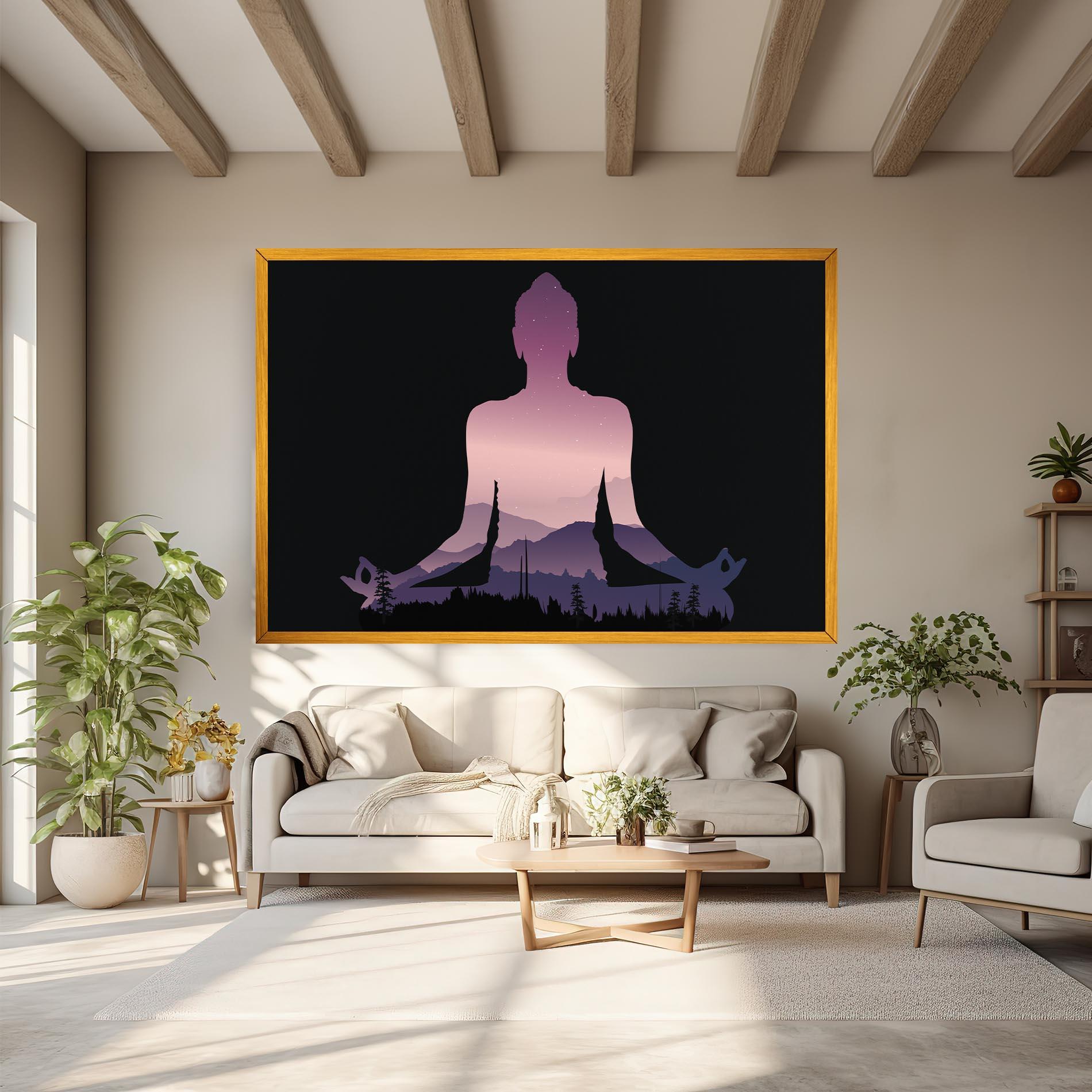 Картина на платно Forest Star Yoga mockup 6