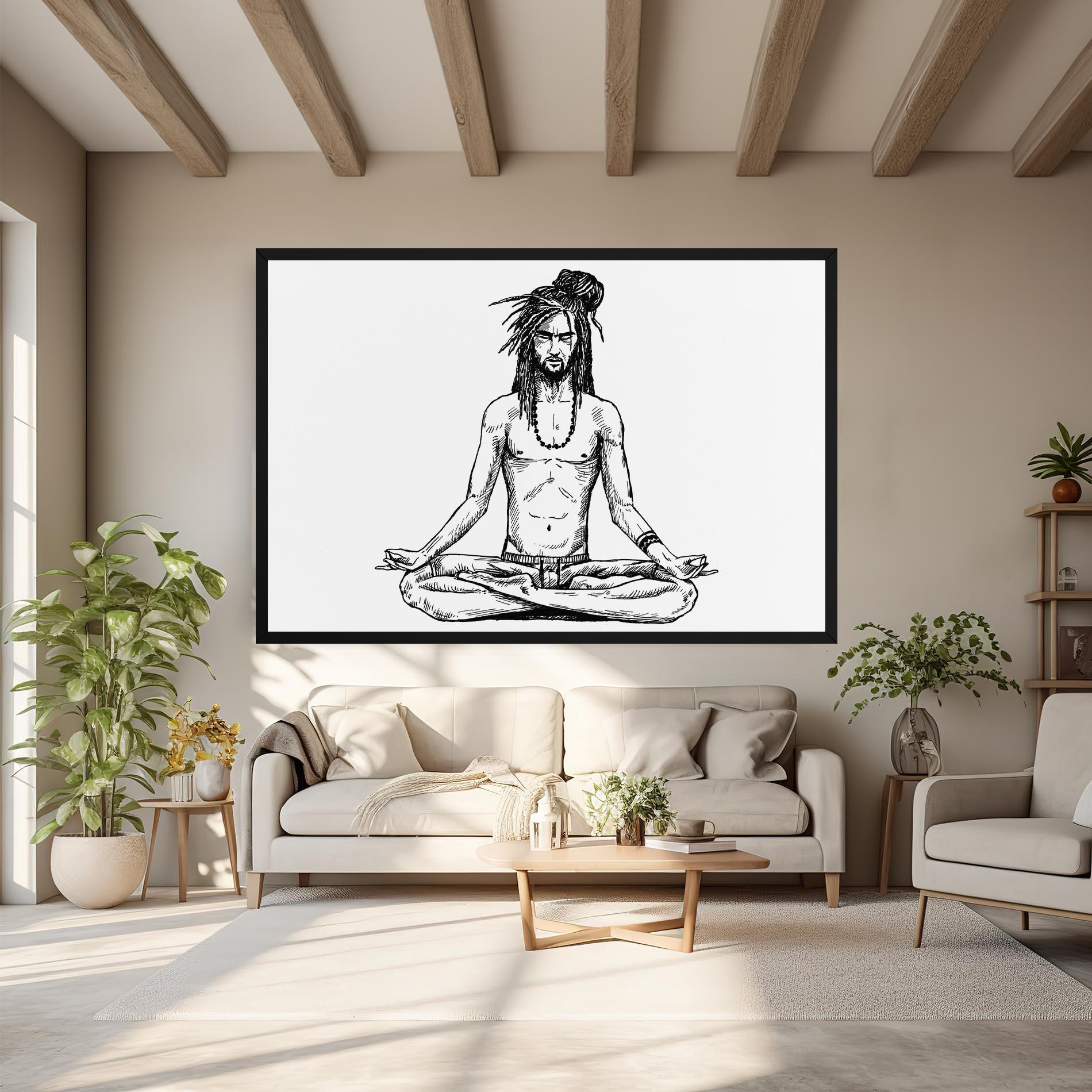 Картина на платно Focused Meditation mockup 6