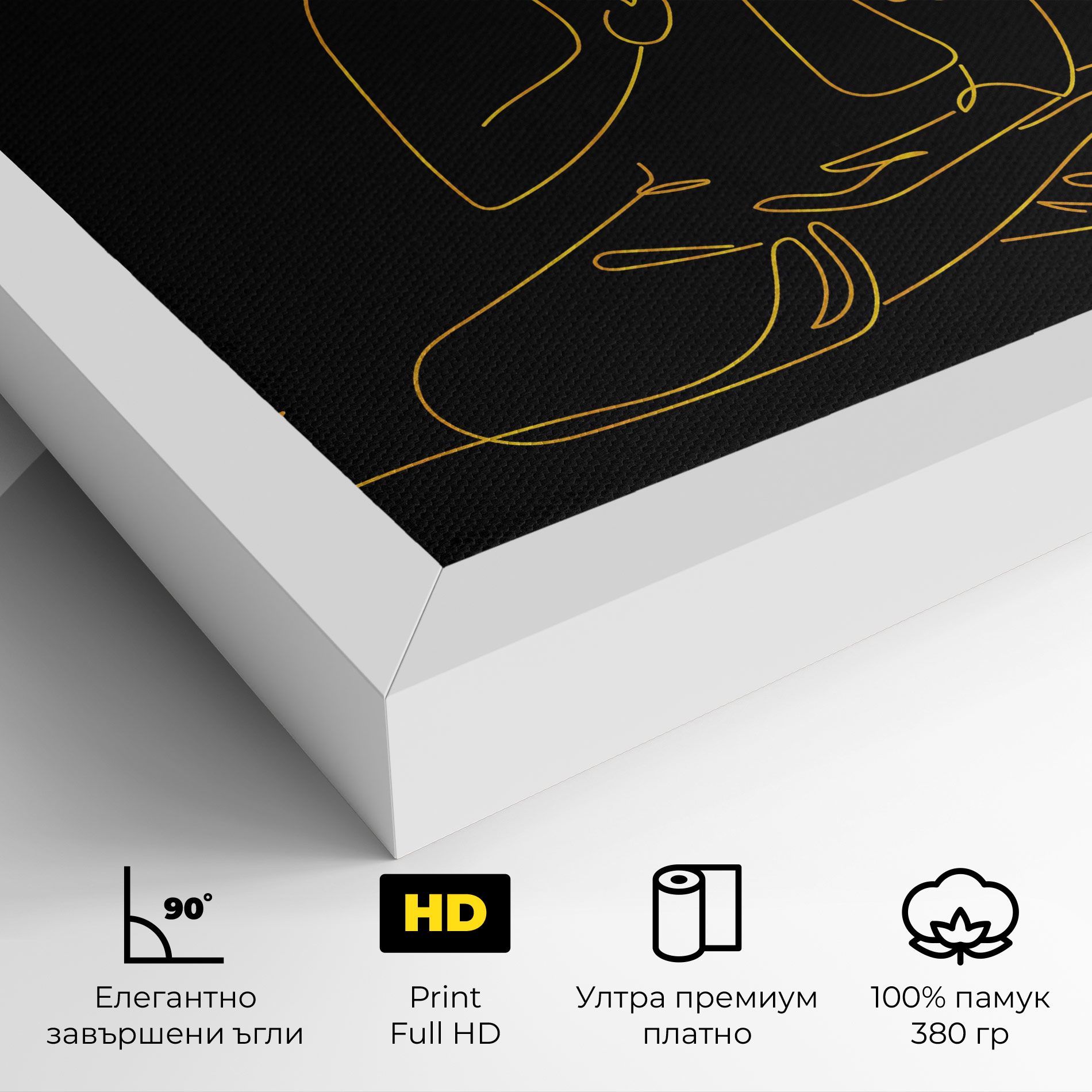 Buddha Gold Line mockup 4