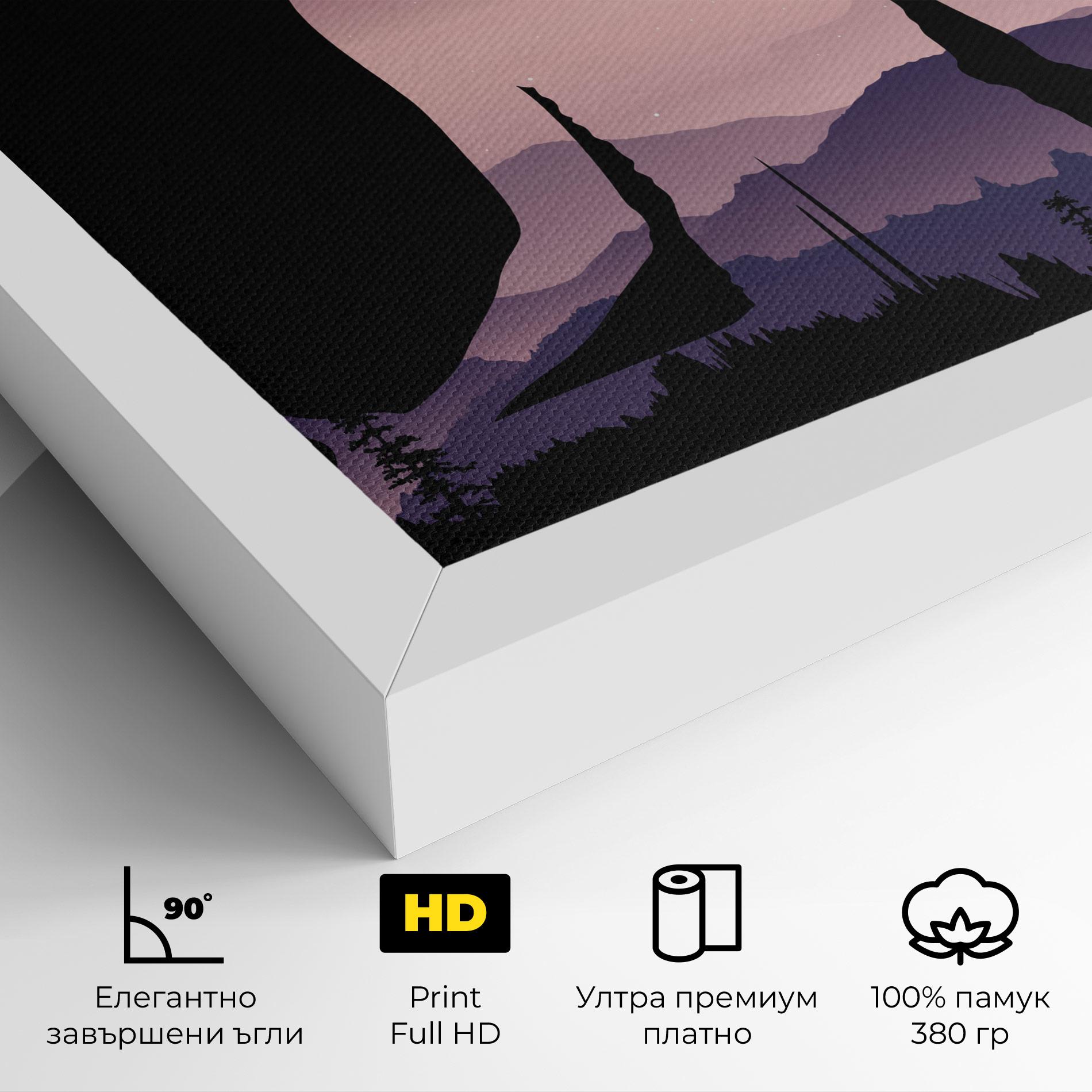 Картина на платно Forest Star Yoga mockup 4