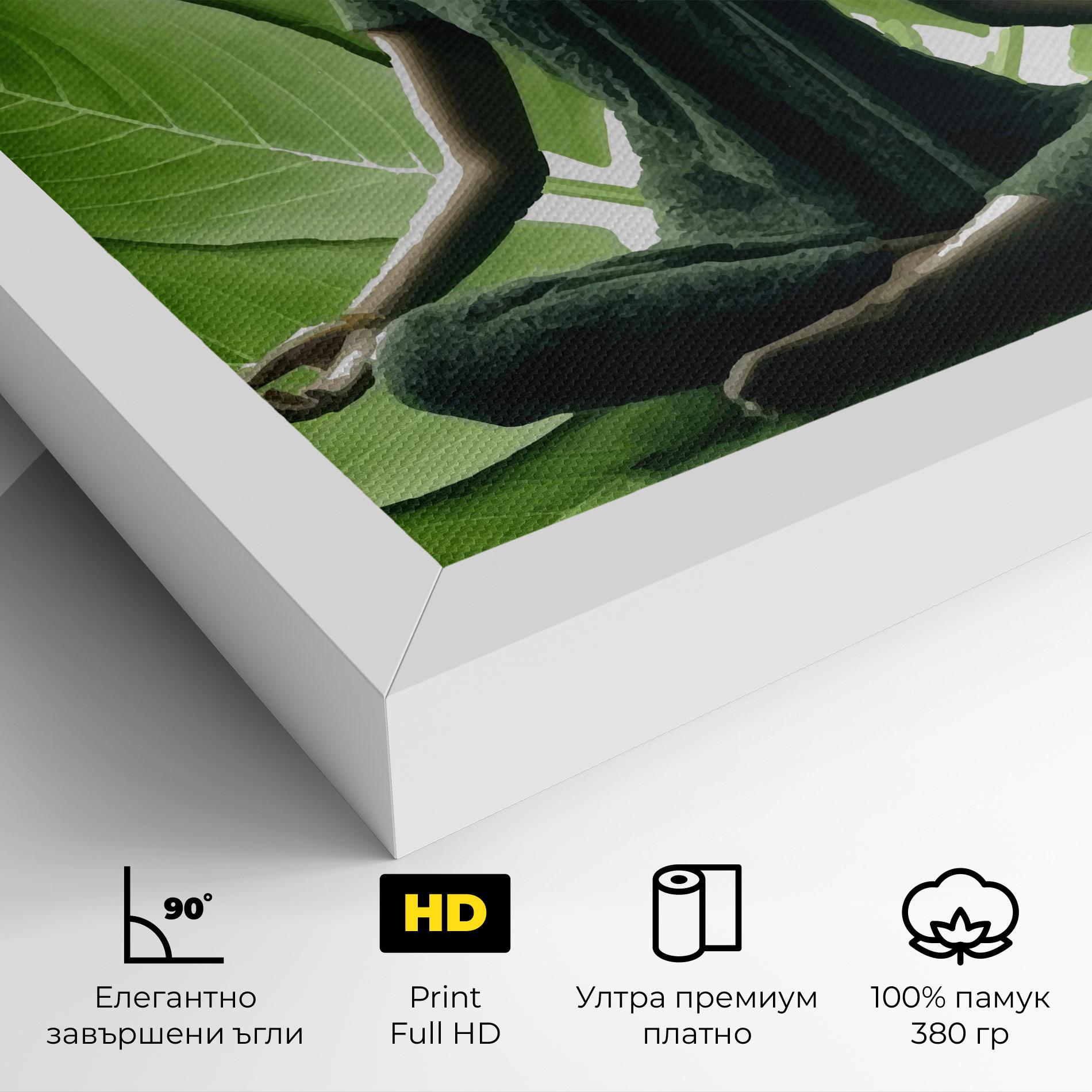 Картина на платно Leaf Yoga mockup 4