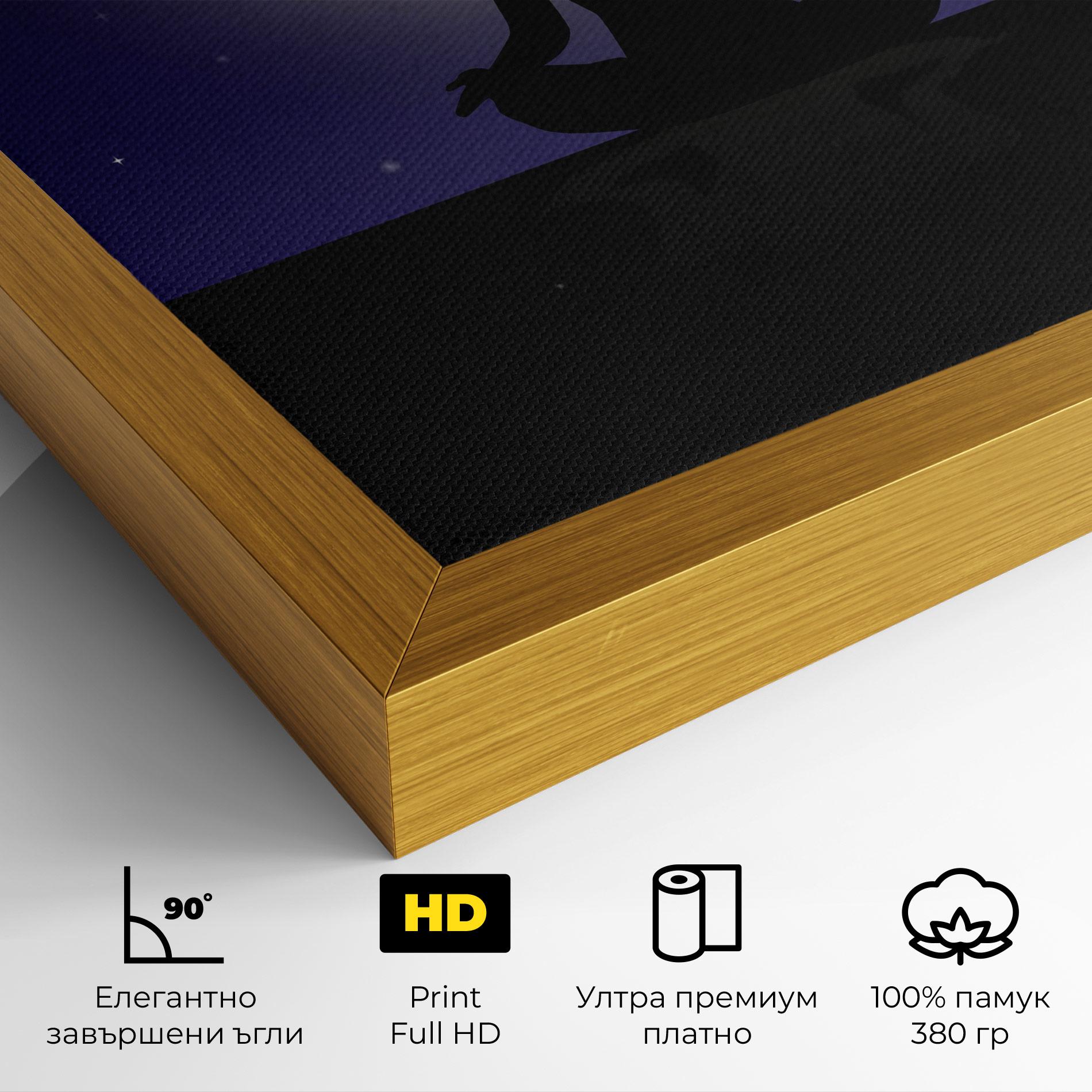 Картина на платно Full Moon Yoga mockup 4