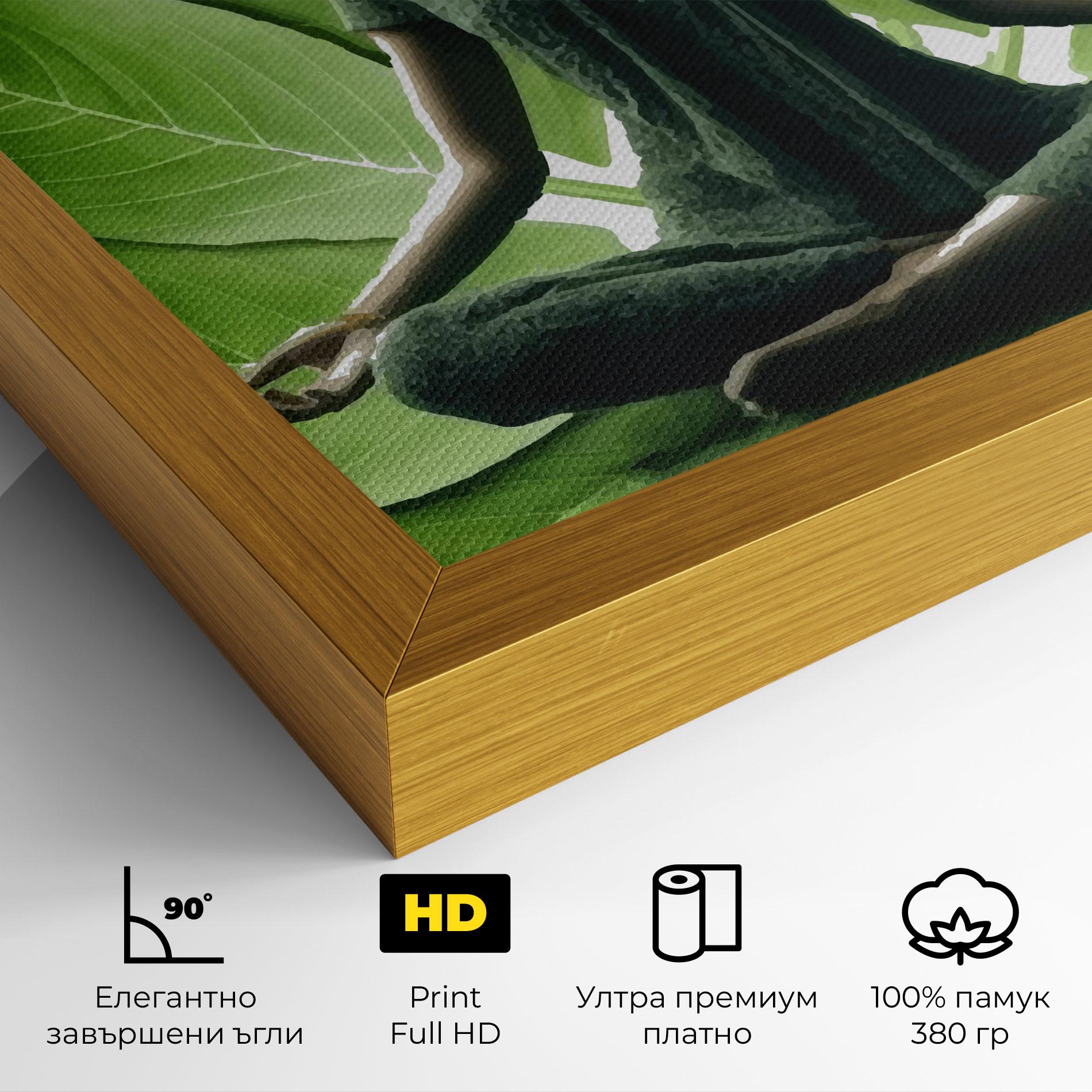 Картина на платно Leaf Yoga mockup 4