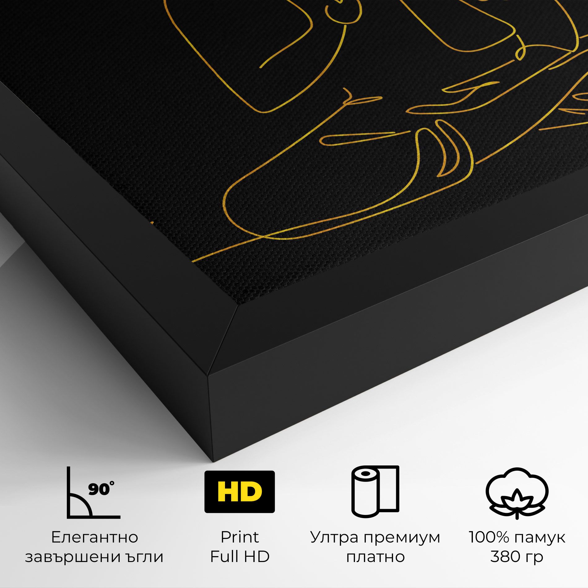 Buddha Gold Line mockup 4