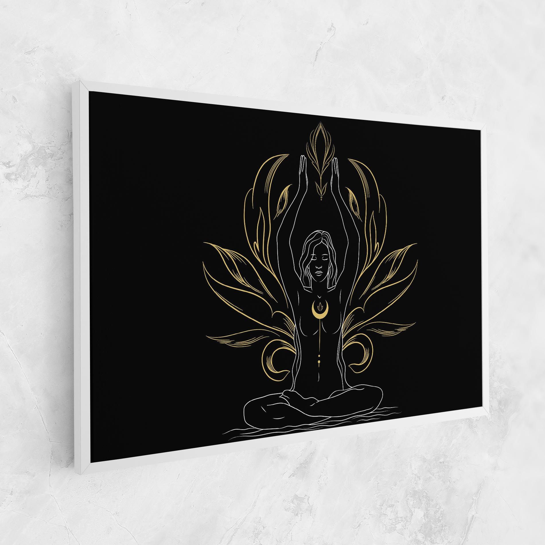 Gold Yoga Pose mockup 1