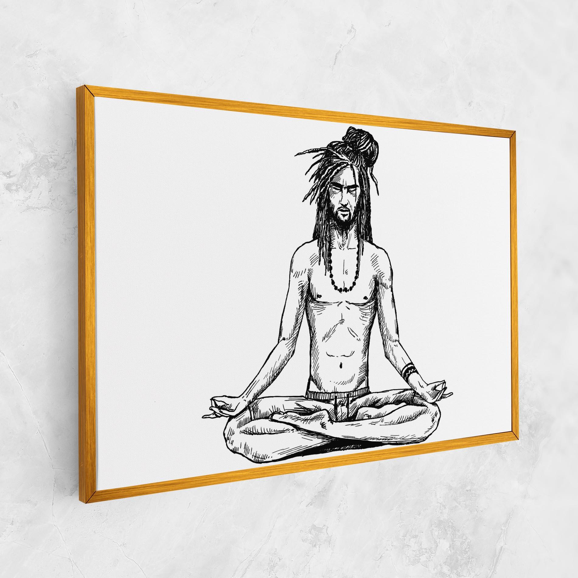 Картина на платно Focused Meditation mockup 1