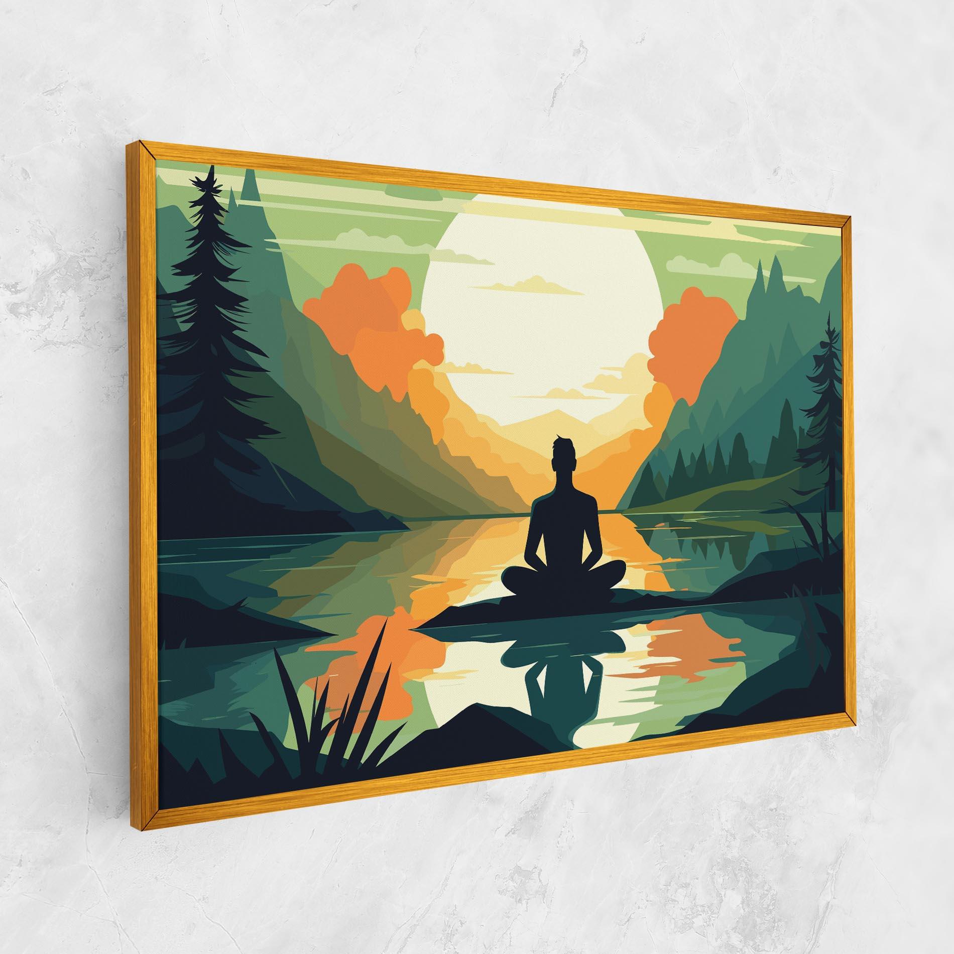 Картина на платно Forest Yoga mockup 1