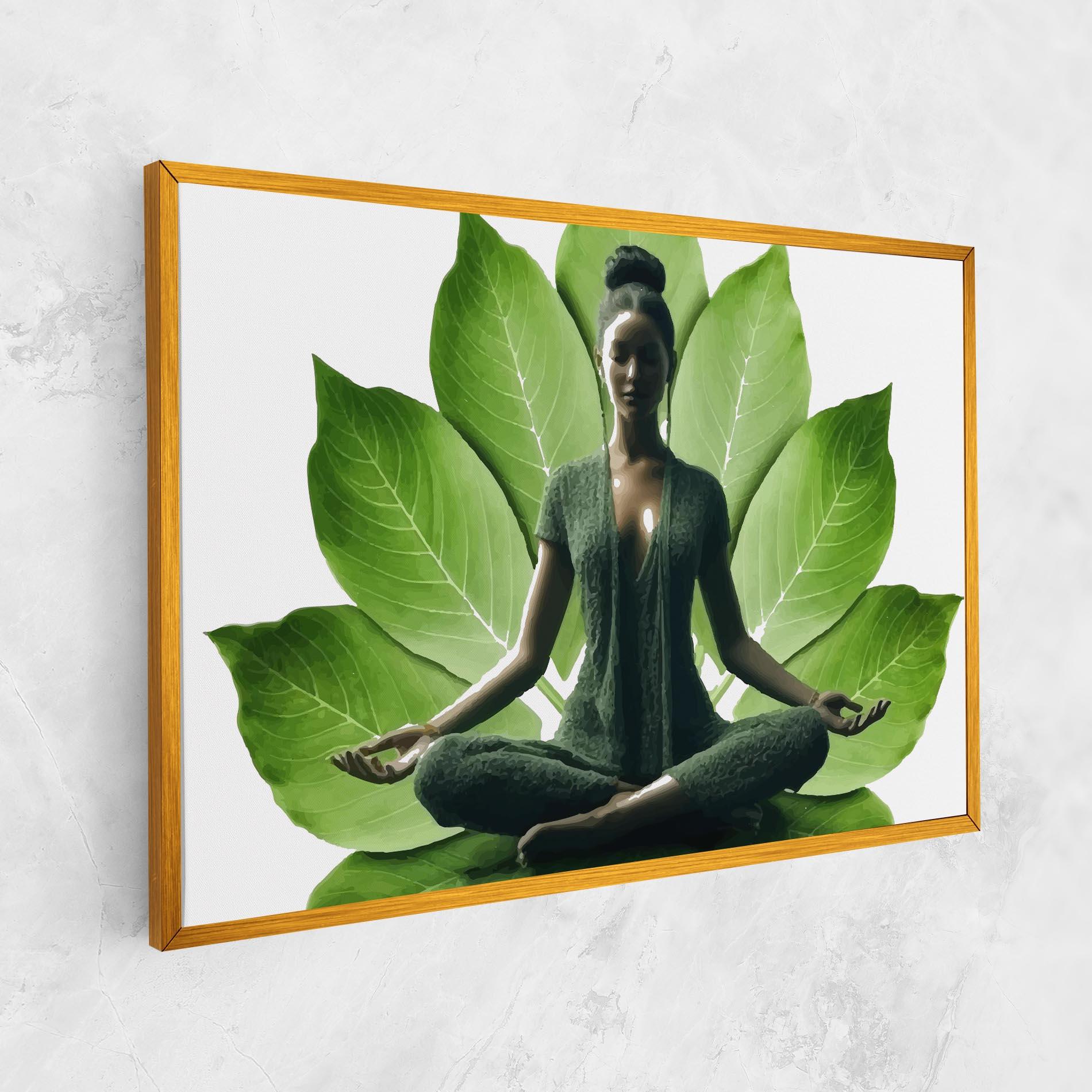 Картина на платно Leaf Yoga mockup 1