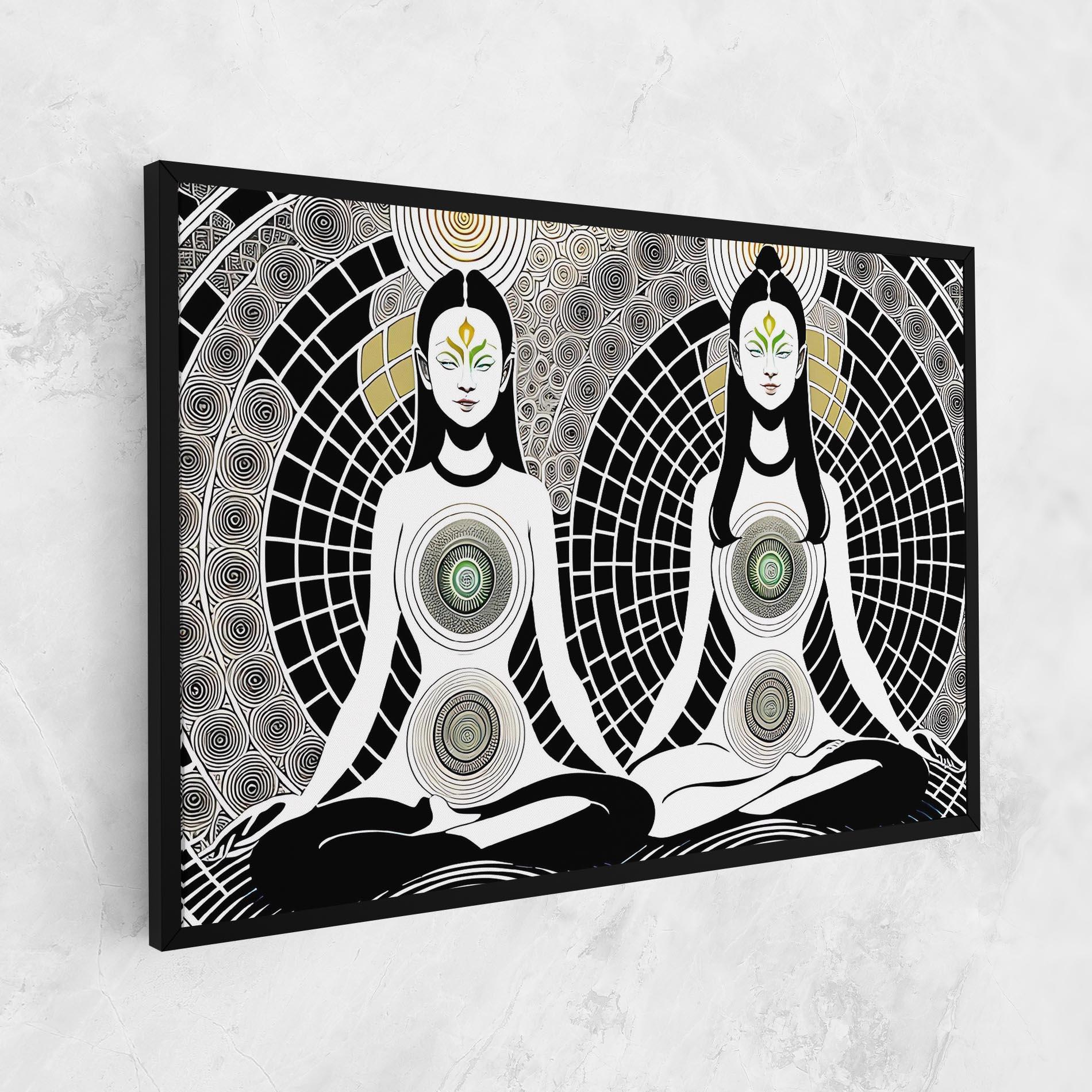 Картина на платно Clolorful Meditation mockup 1