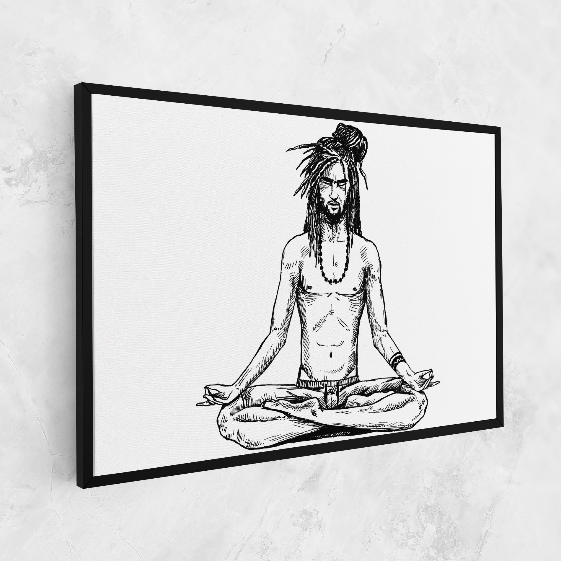 Картина на платно Focused Meditation mockup 1