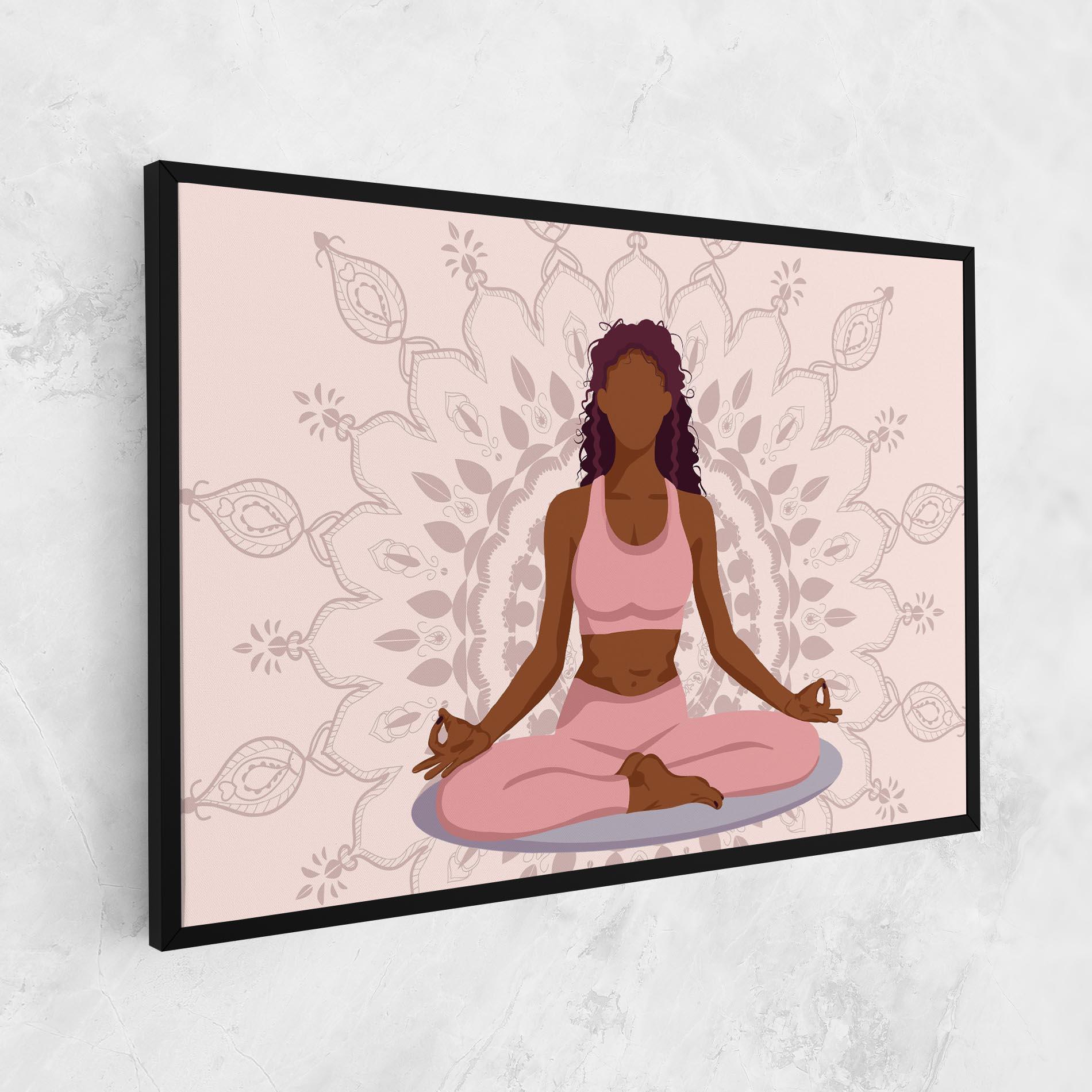 Картина на платно Lotus Position mockup 1