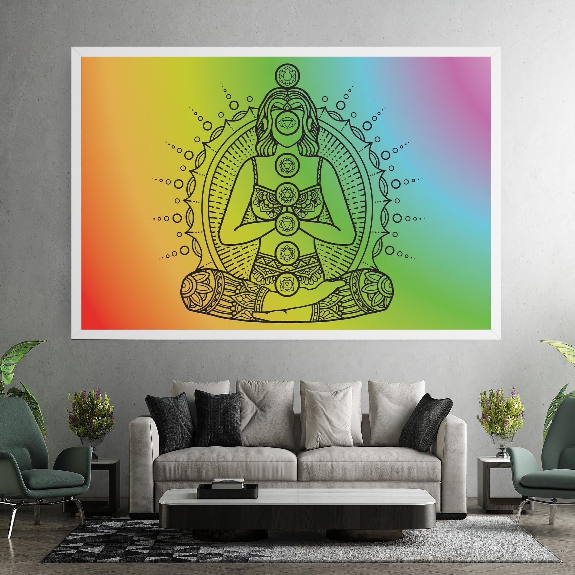 Картина на платно Girl Meditation mockup 7