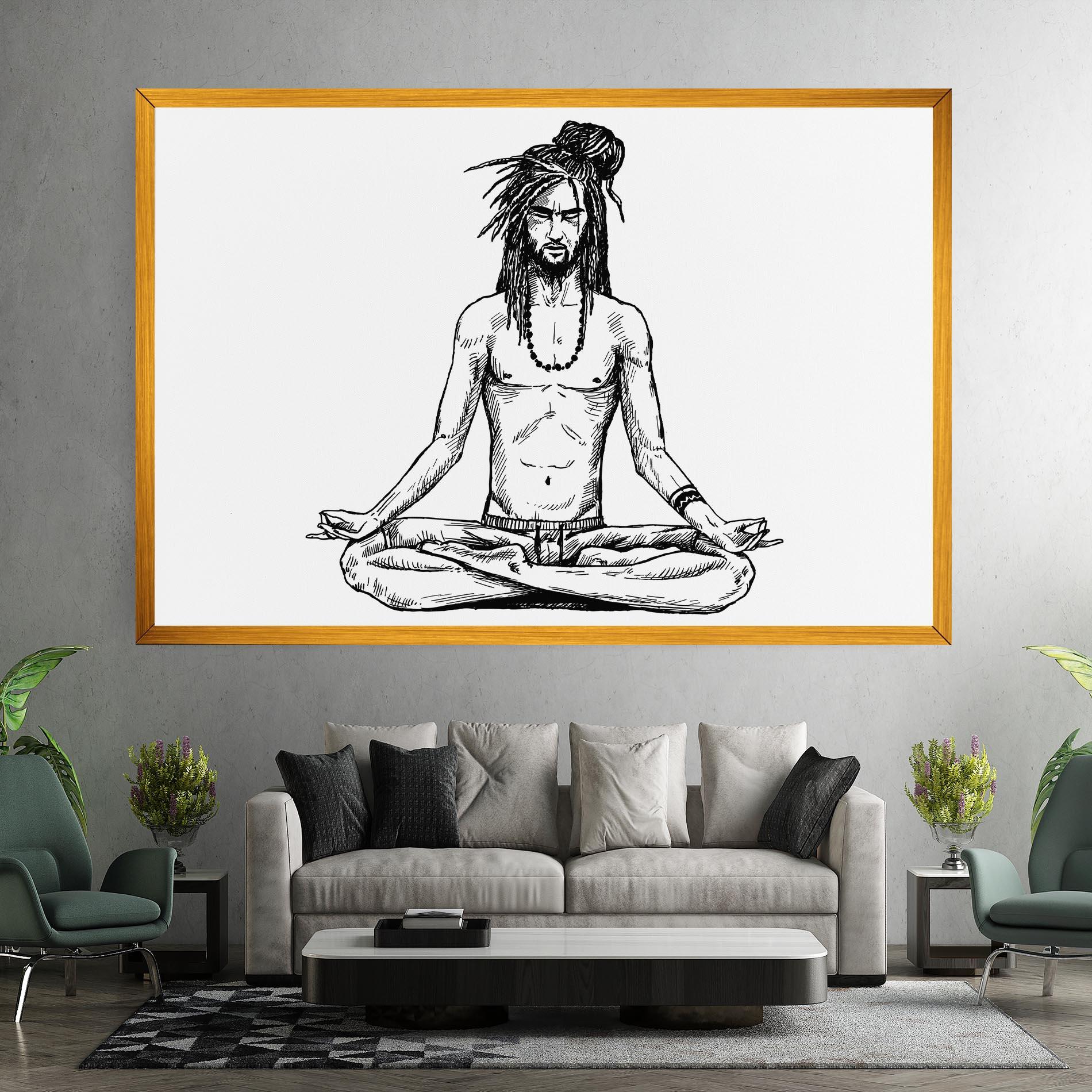 Картина на платно Focused Meditation mockup 7