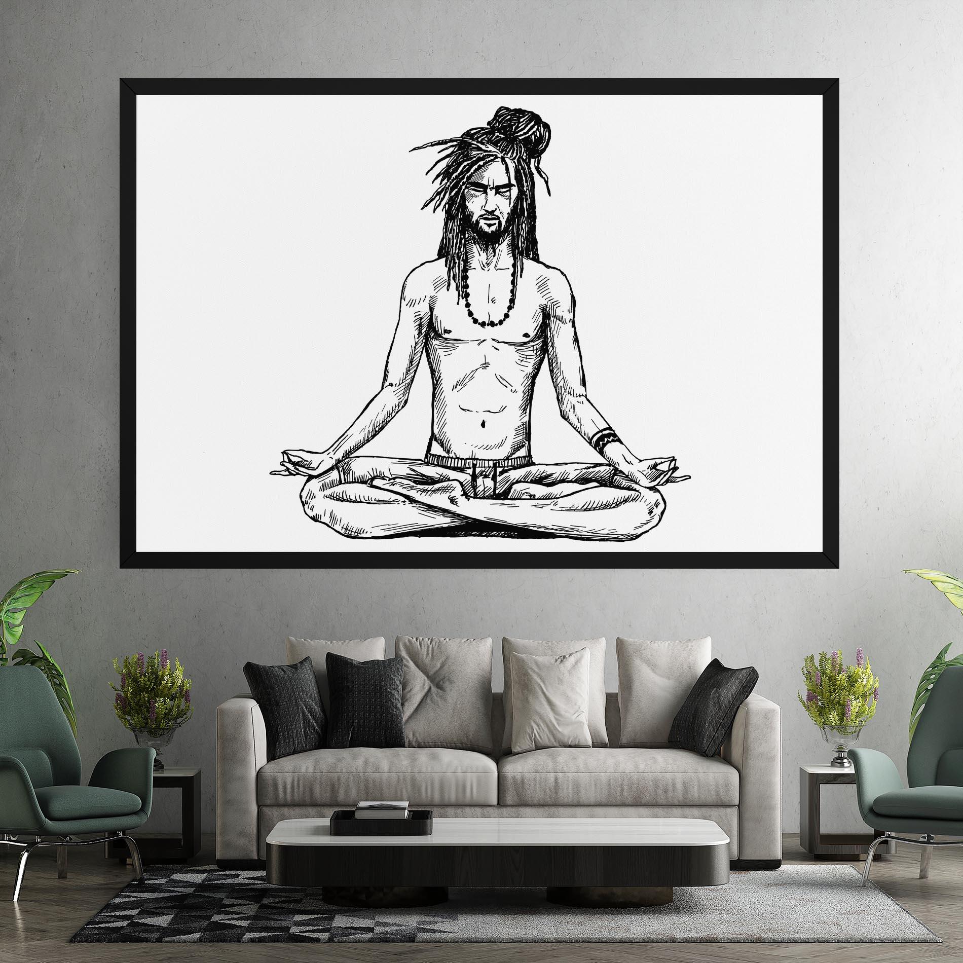Картина на платно Focused Meditation mockup 7