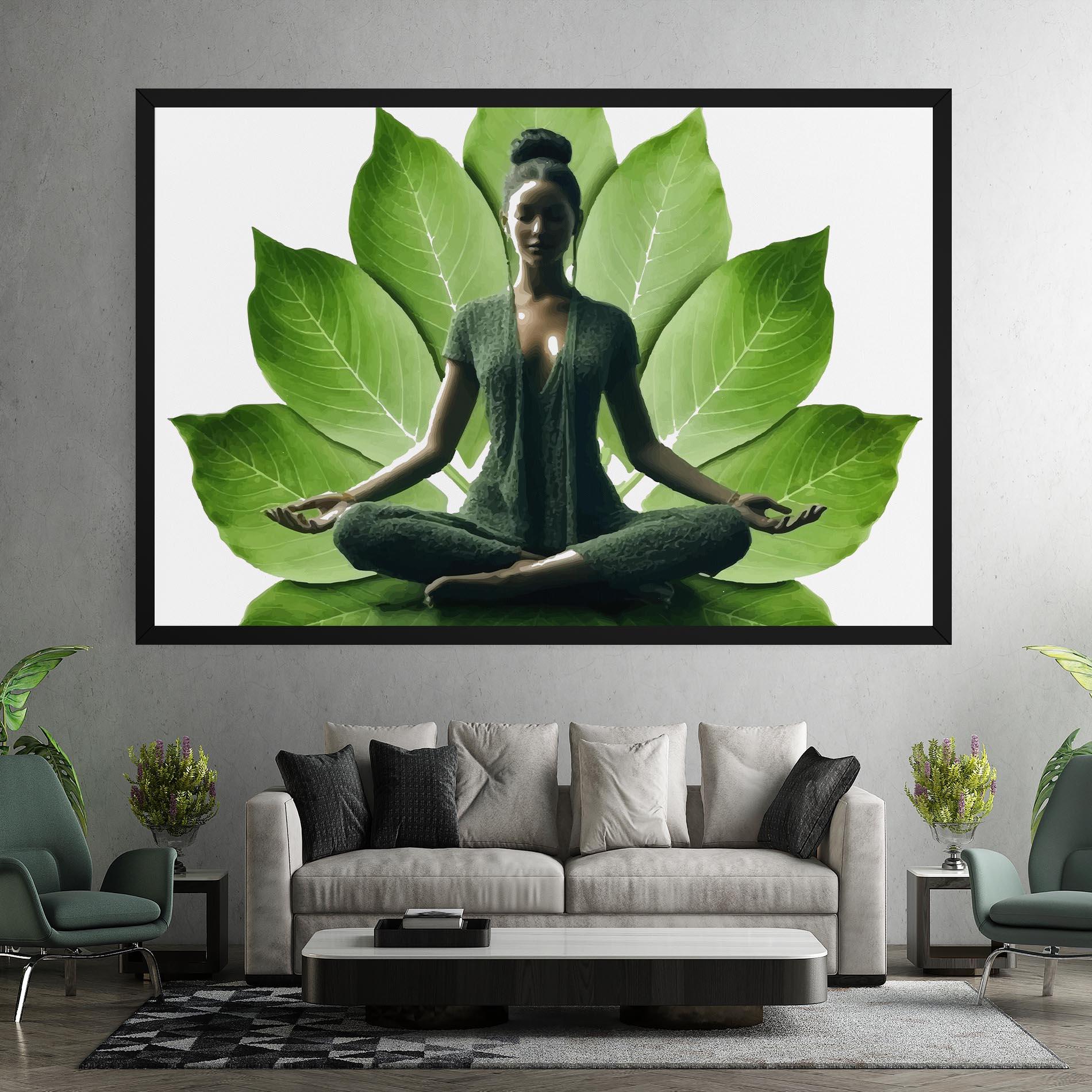 Картина на платно Leaf Yoga mockup 7