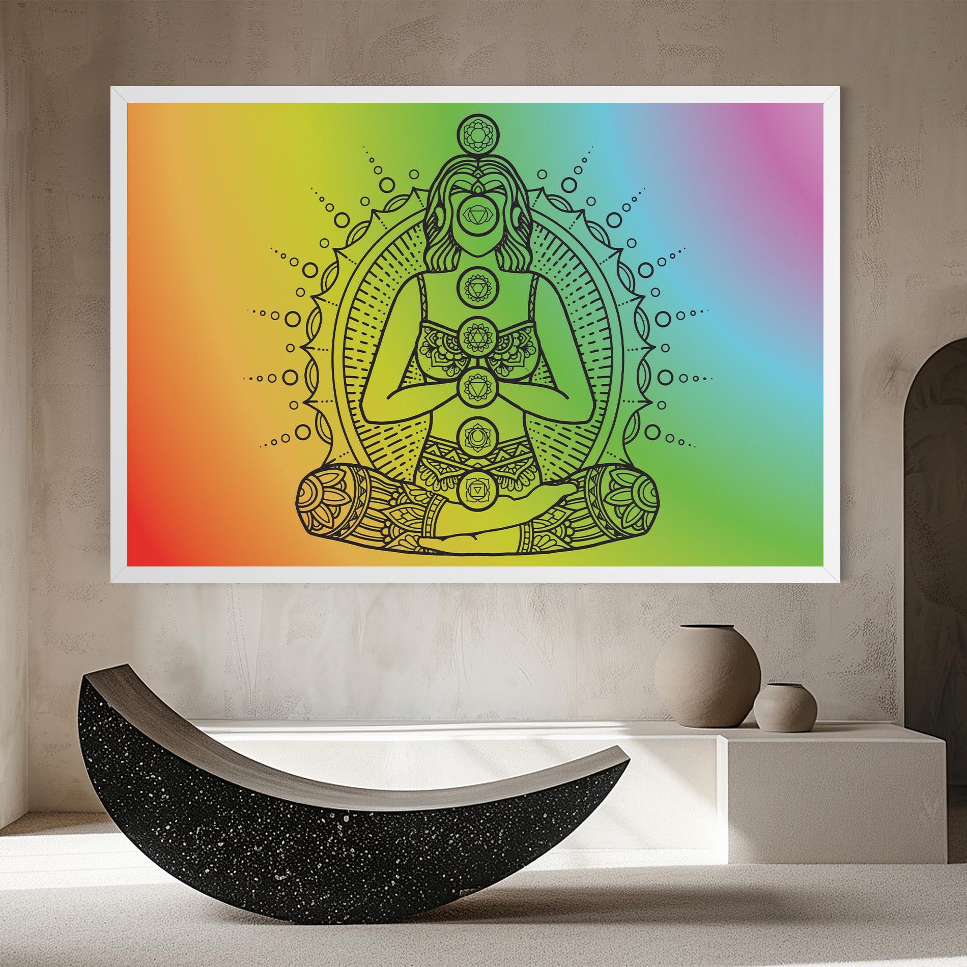 Картина на платно Girl Meditation mockup 8