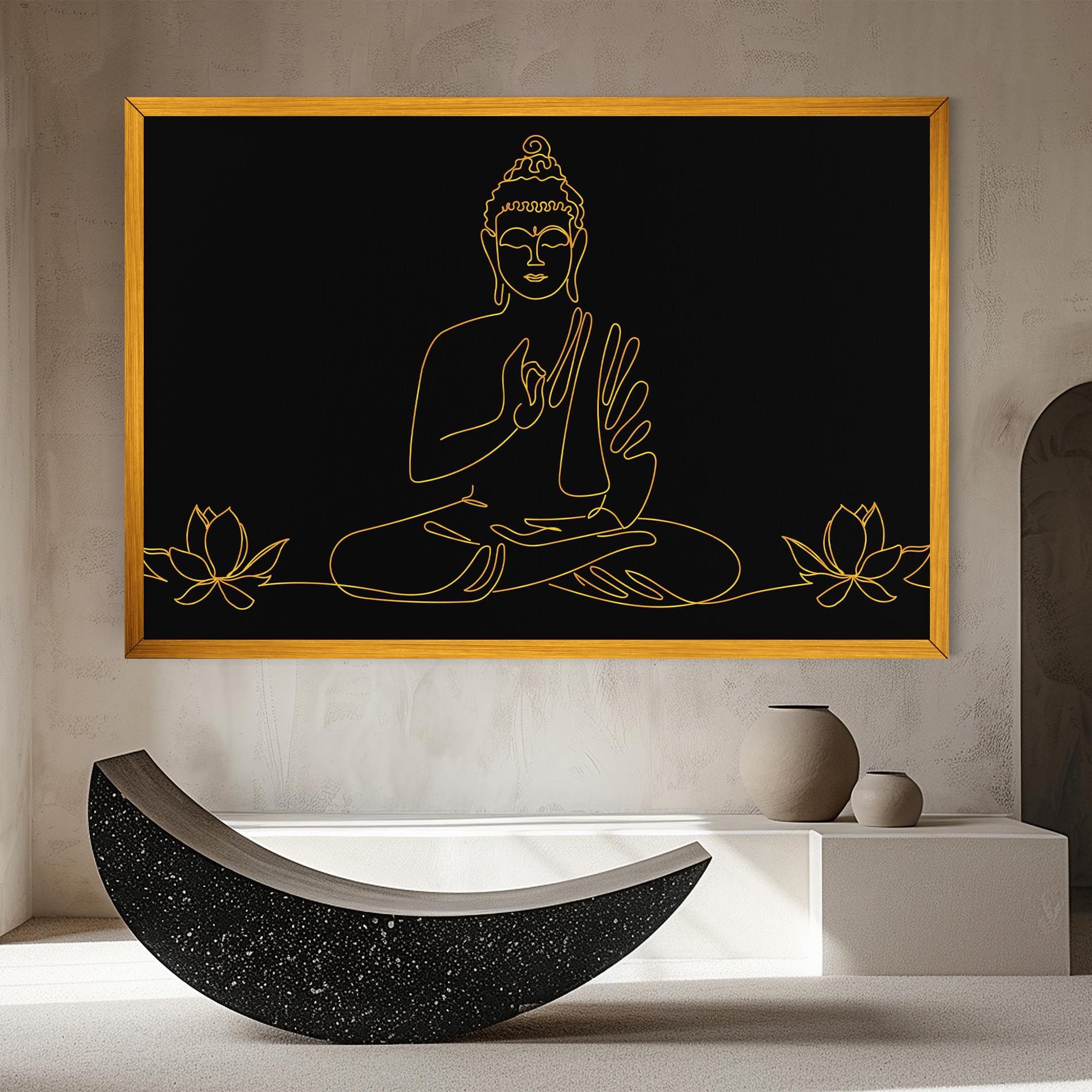 Buddha Gold Line mockup 8