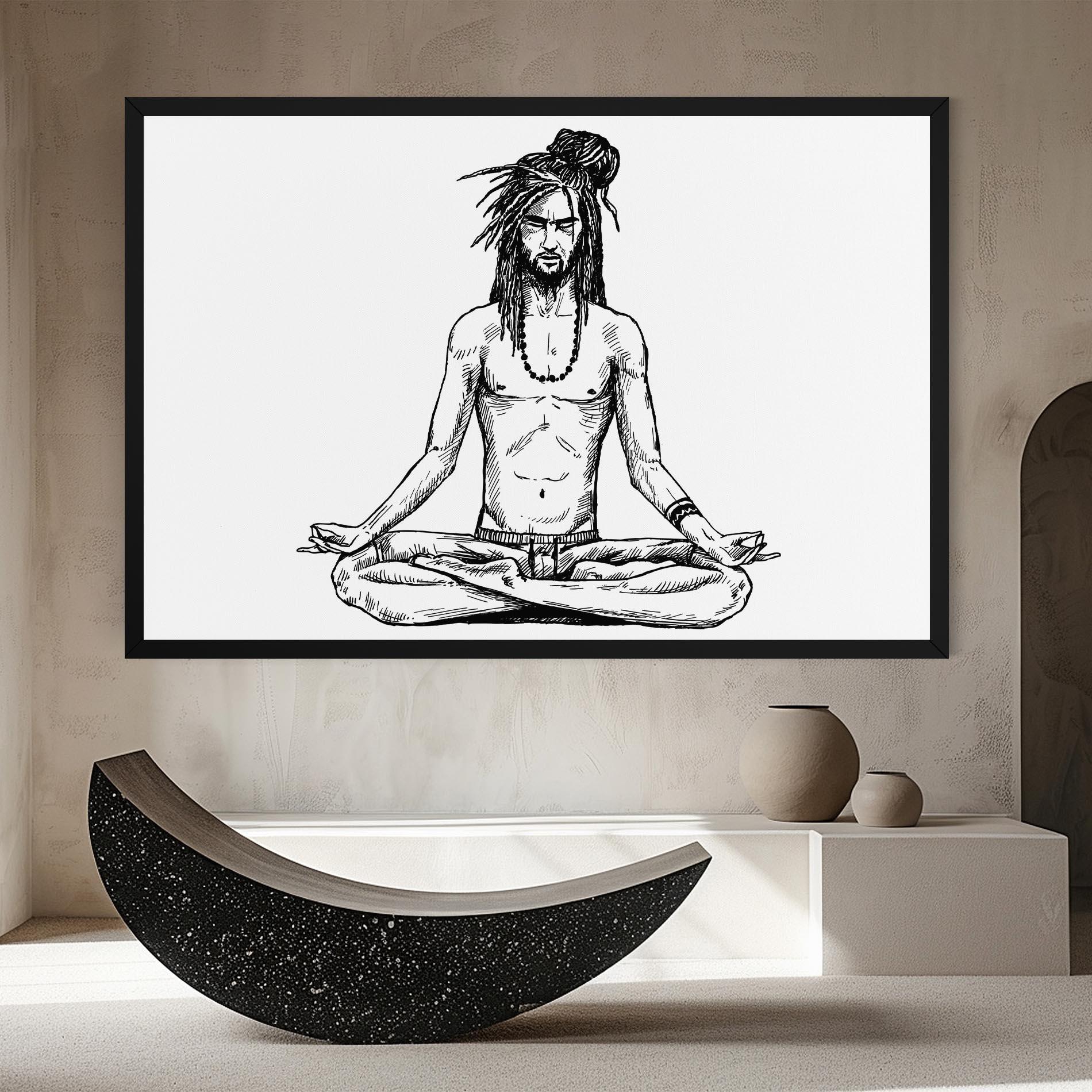 Картина на платно Focused Meditation mockup 8