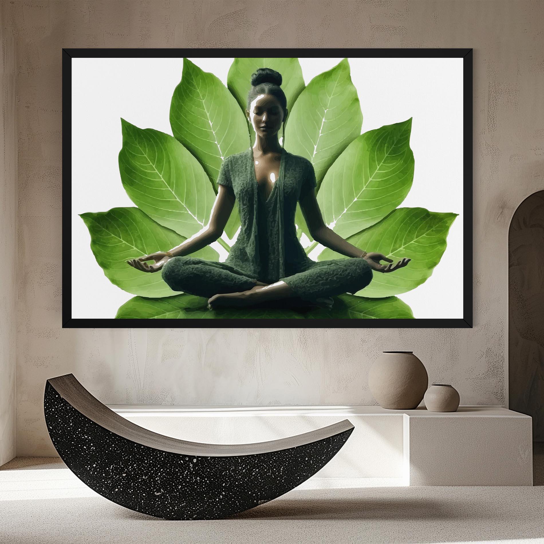 Картина на платно Leaf Yoga mockup 8