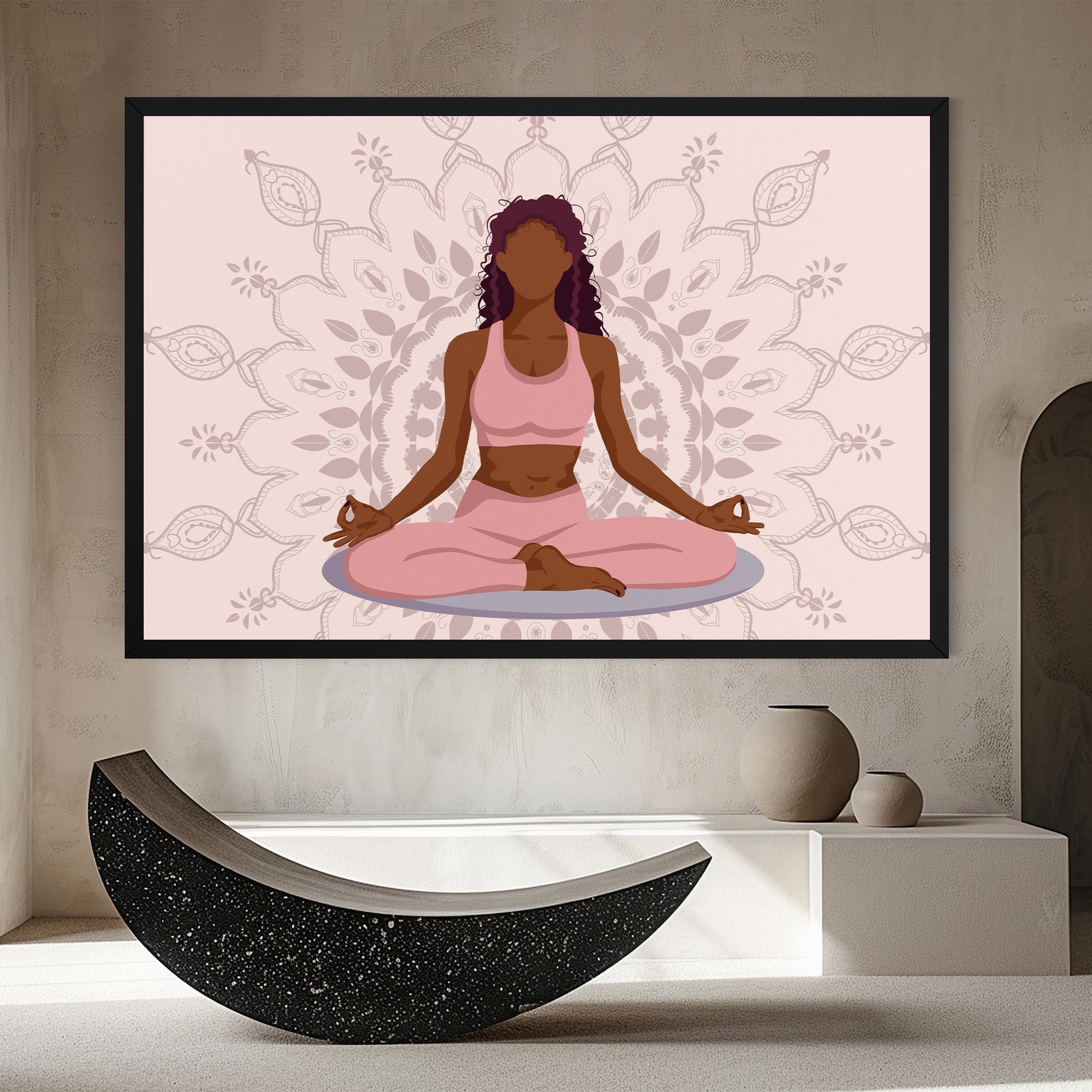 Картина на платно Lotus Position mockup 8