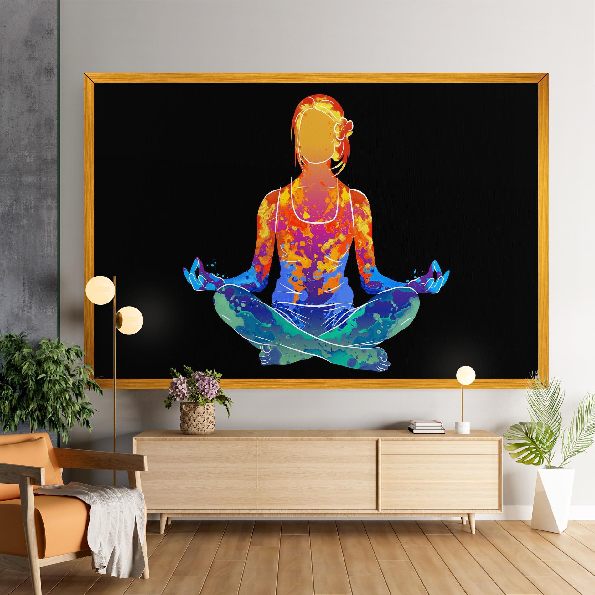Картина на платно Colorful Meditation mockup 9