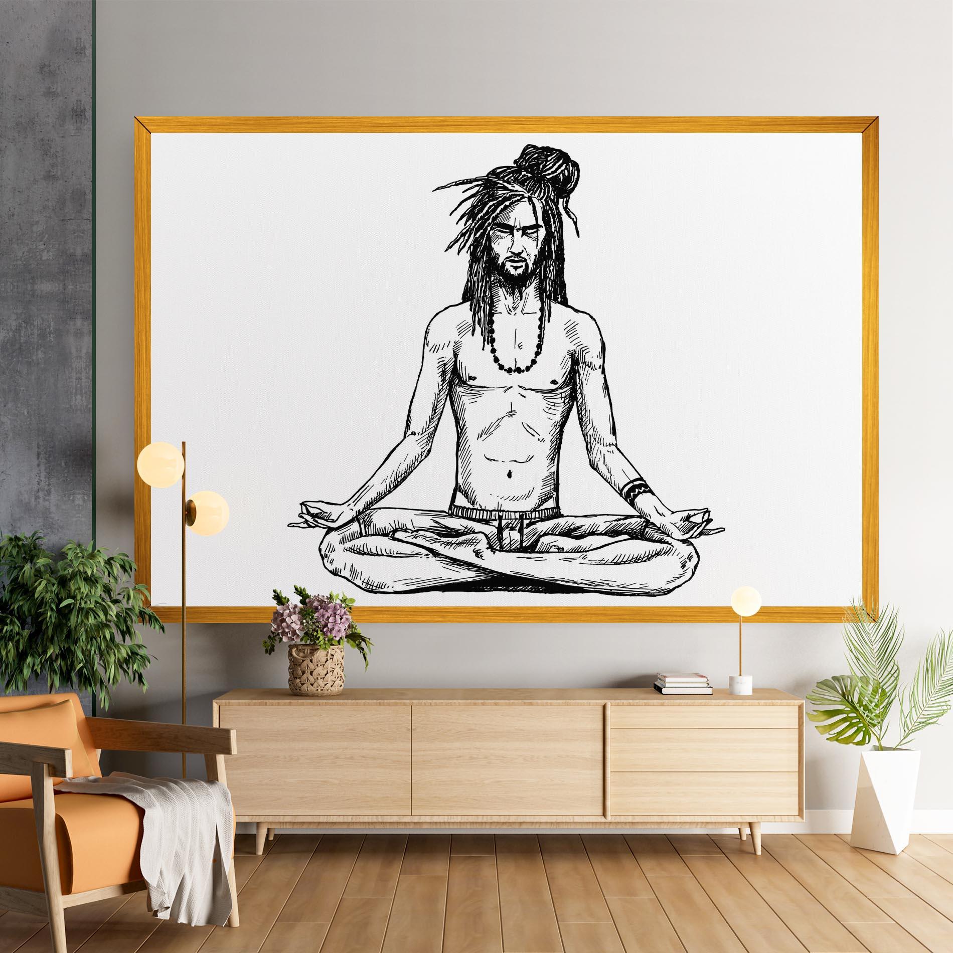 Картина на платно Focused Meditation mockup 9