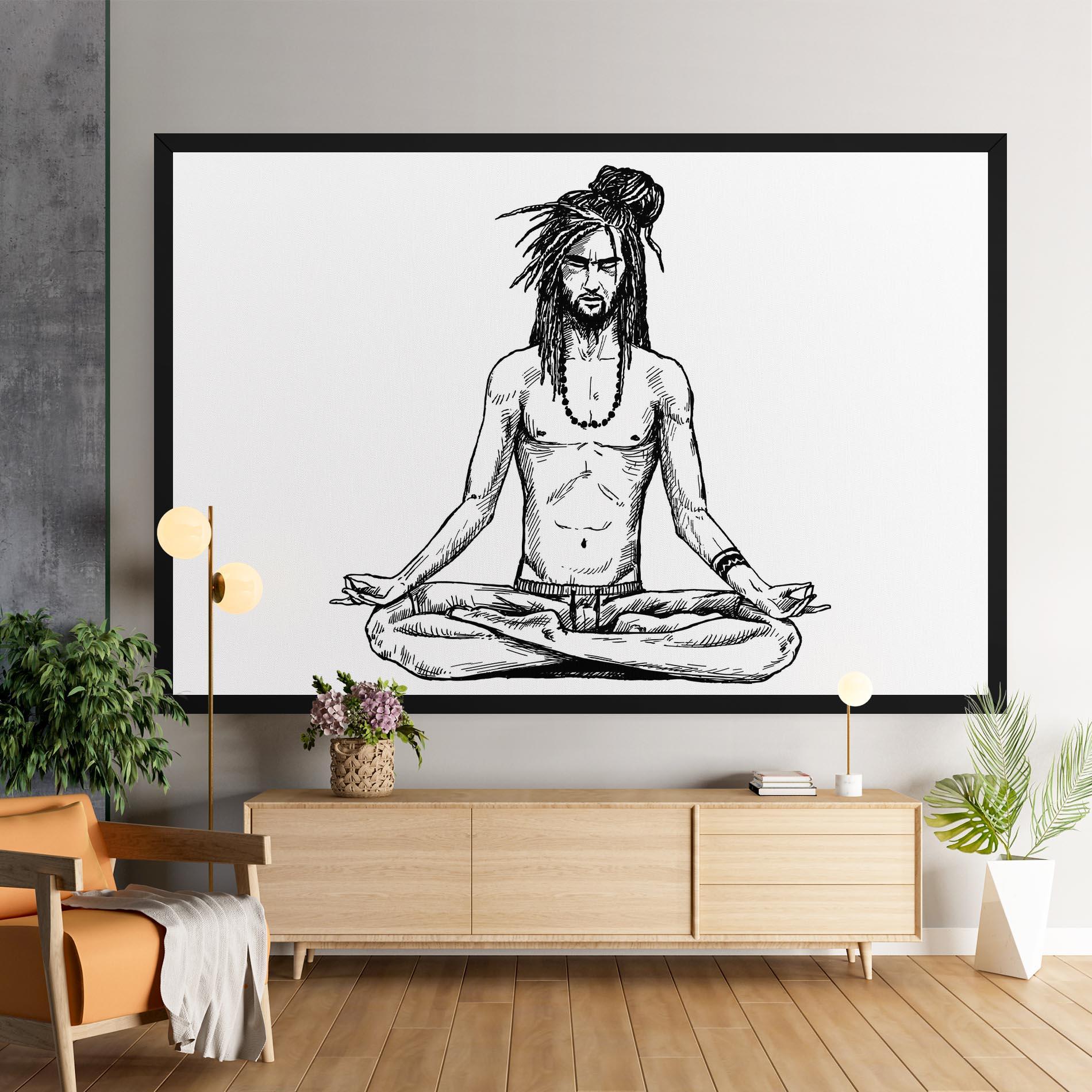 Картина на платно Focused Meditation mockup 9