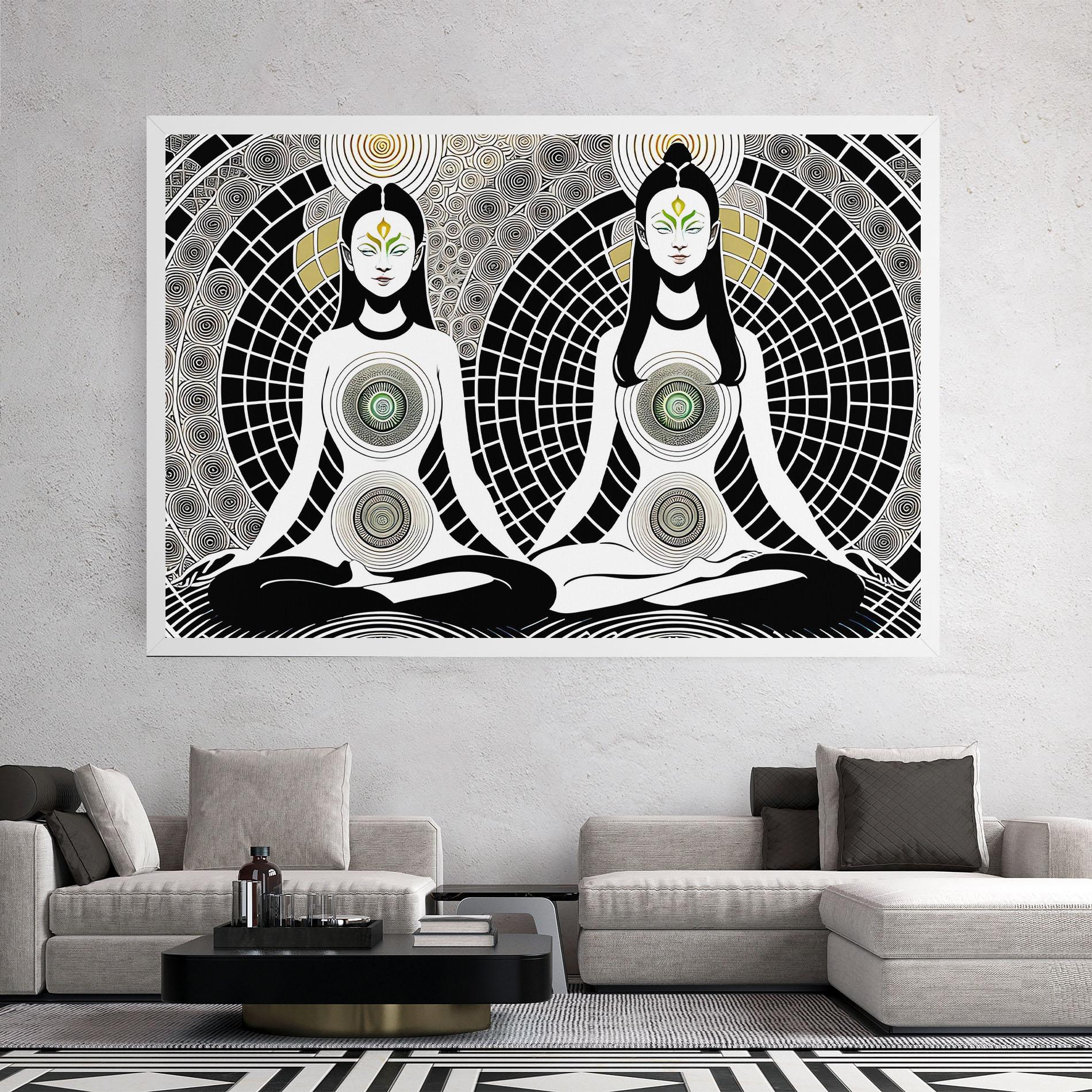 Картина на платно Clolorful Meditation mockup 2