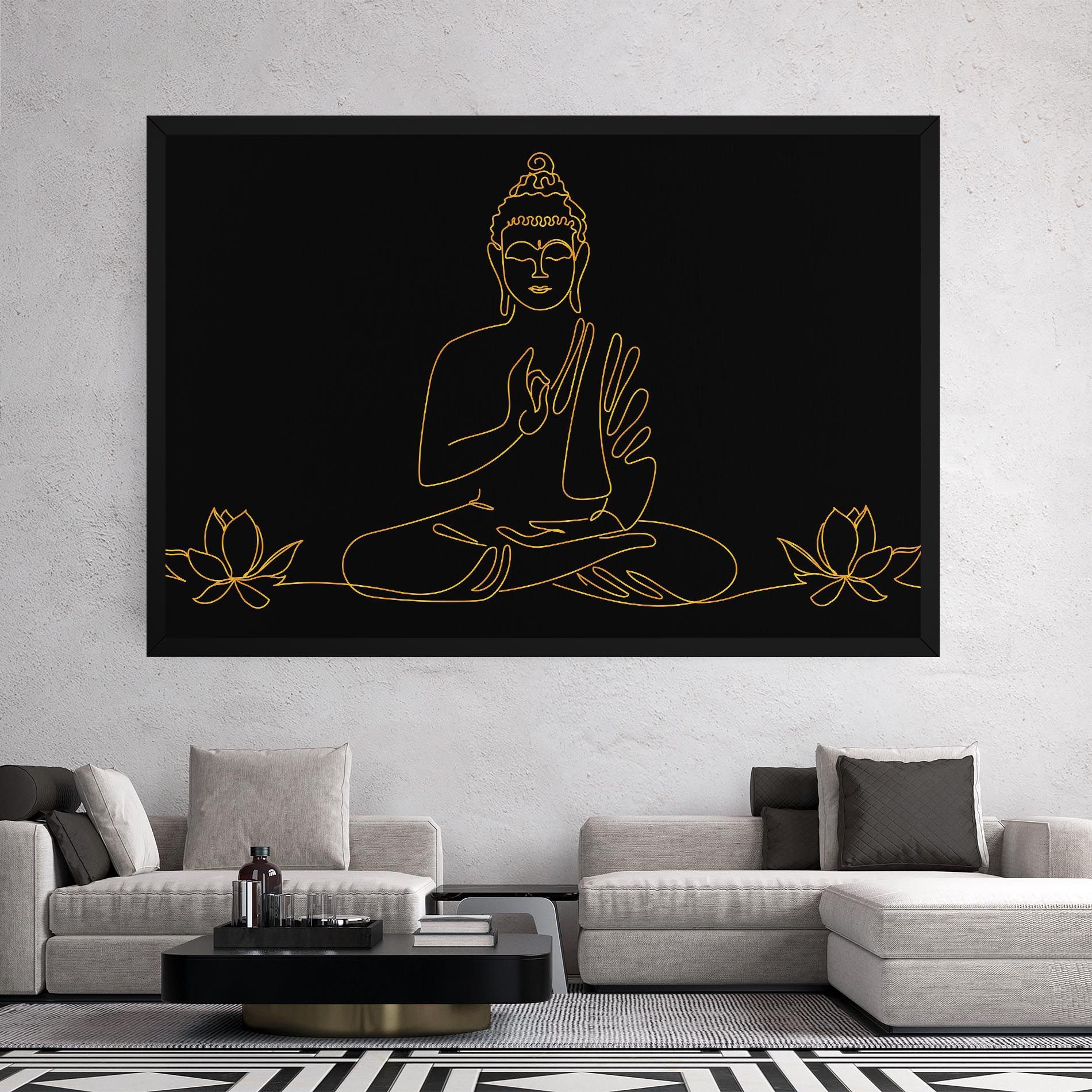 Buddha Gold Line mockup 2